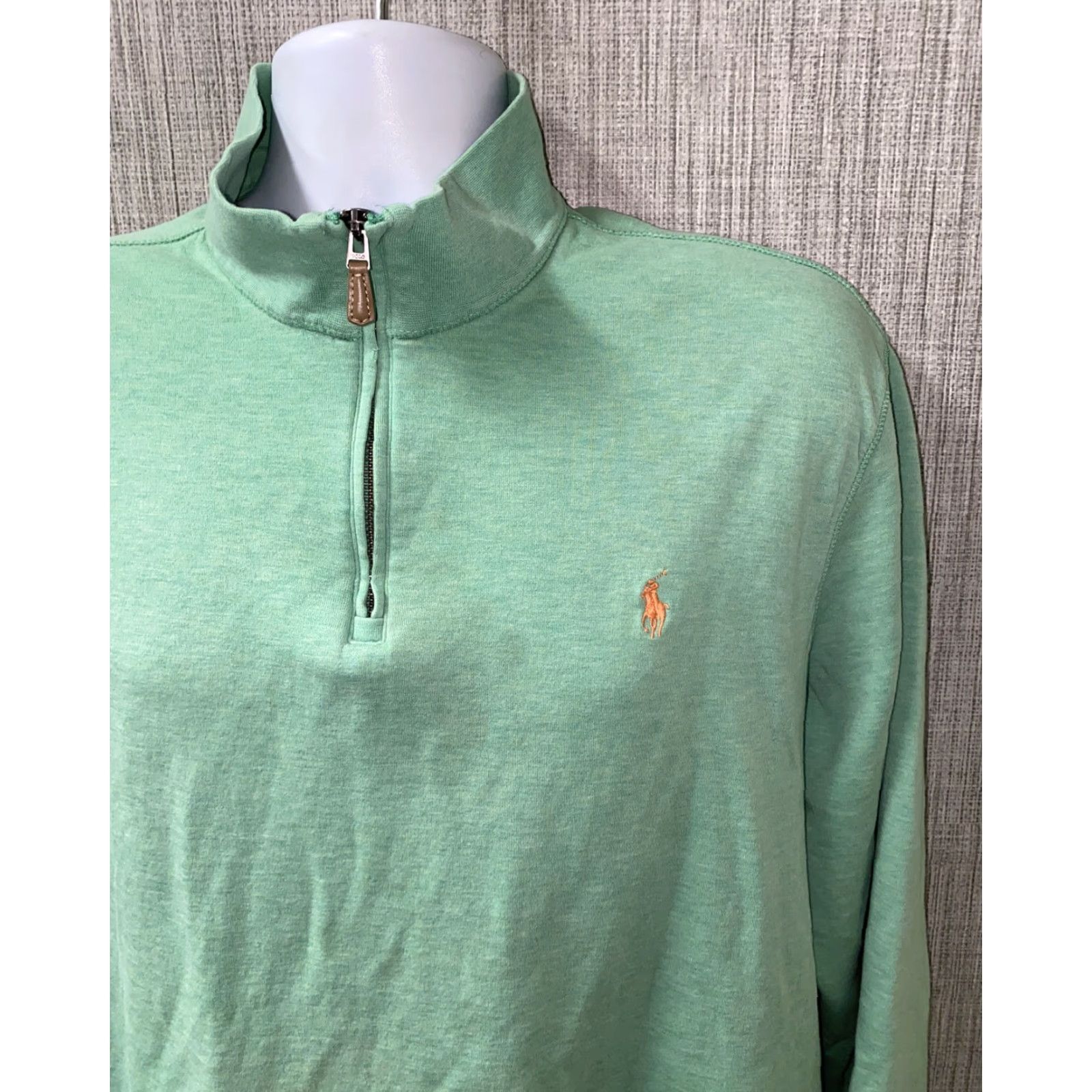 Polo Ralph Lauren Polo Ralph Lauren Sweater Shirt 1/2 Zip Pullover Mens XL Green Size US XL / EU 56 / 4 - 2 Thumbnail