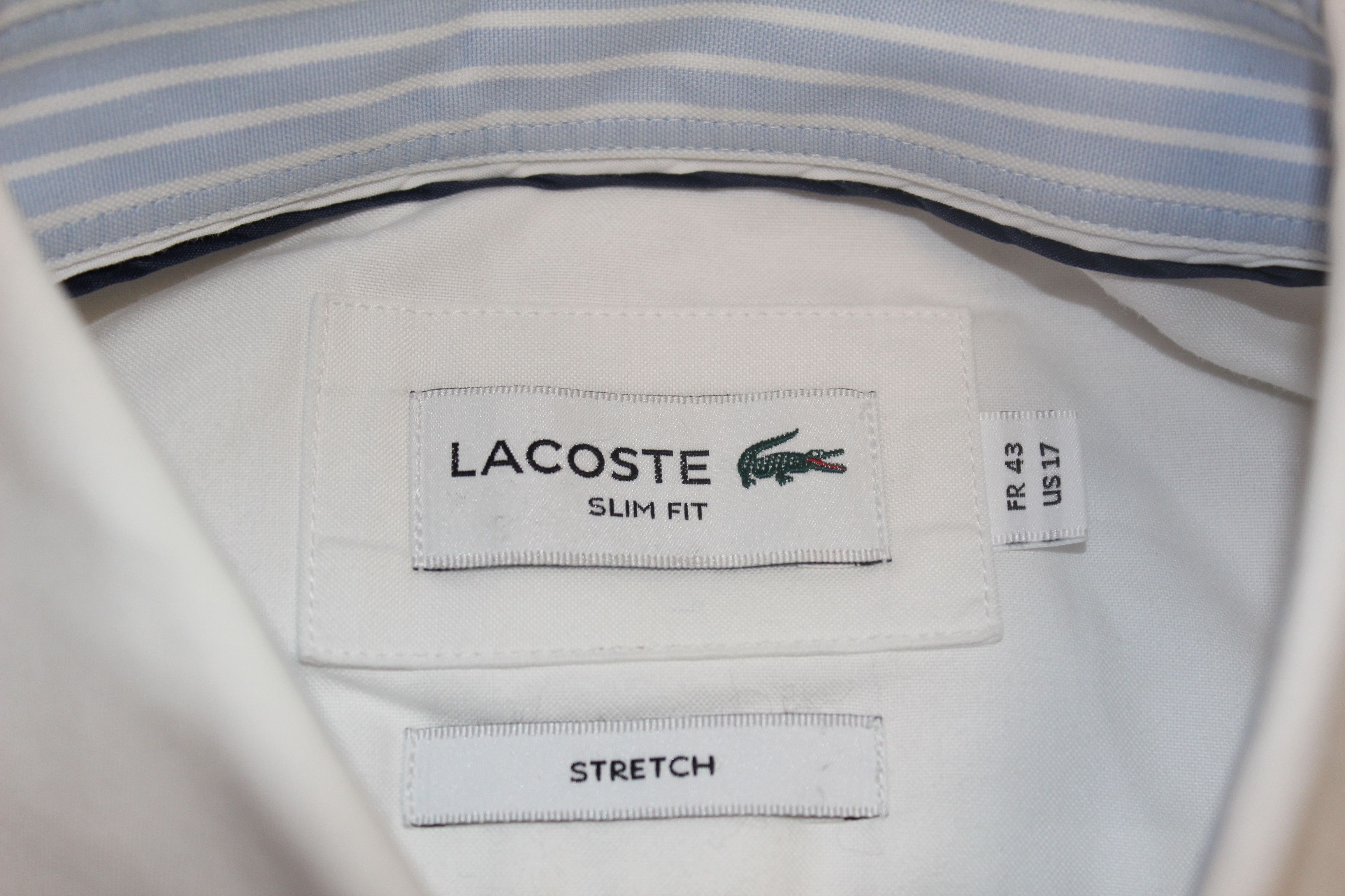 Lacoste LACOSTE Long Sleeve White Shirt Size FR 43 Size US L / EU 52-54 / 3 - 4 Thumbnail
