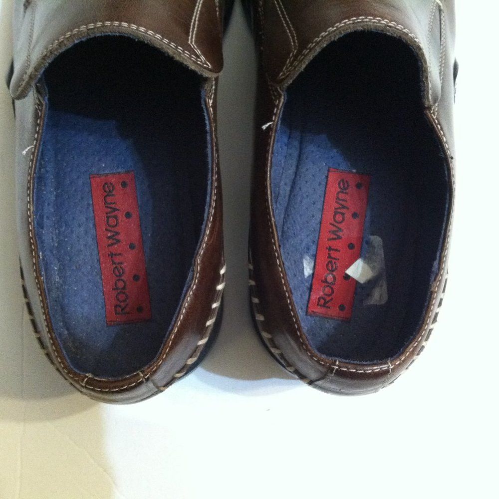 Robert Wayne ROBERT WAYNE MENS LEATHER SLIP-ON DRESS SHOES SIZE: 8.5D Size US 8.5 / EU 41-42 - 3 Thumbnail