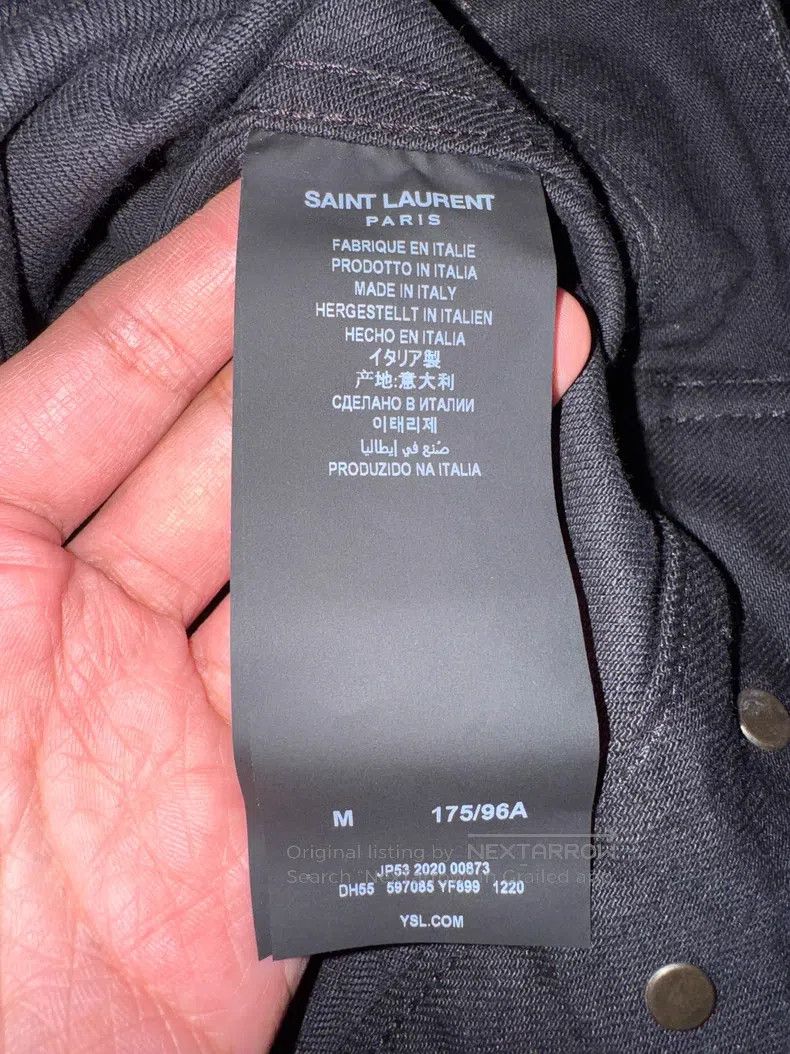 Saint Laurent Paris Saint Laurent Paris Black Men's Denim Jacket Size US M / EU 48-50 / 2 - 6 Thumbnail
