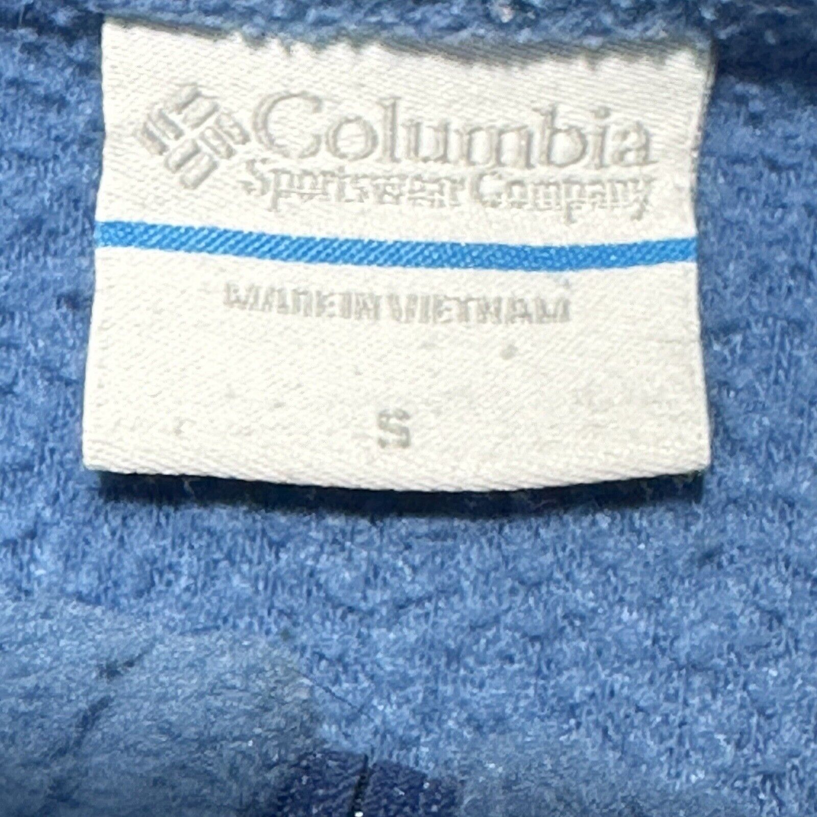 Columbia Columbia Small Blue Full Zip Fleece High Neck Sweatshirt Size S / US 4 / IT 40 - 3 Thumbnail