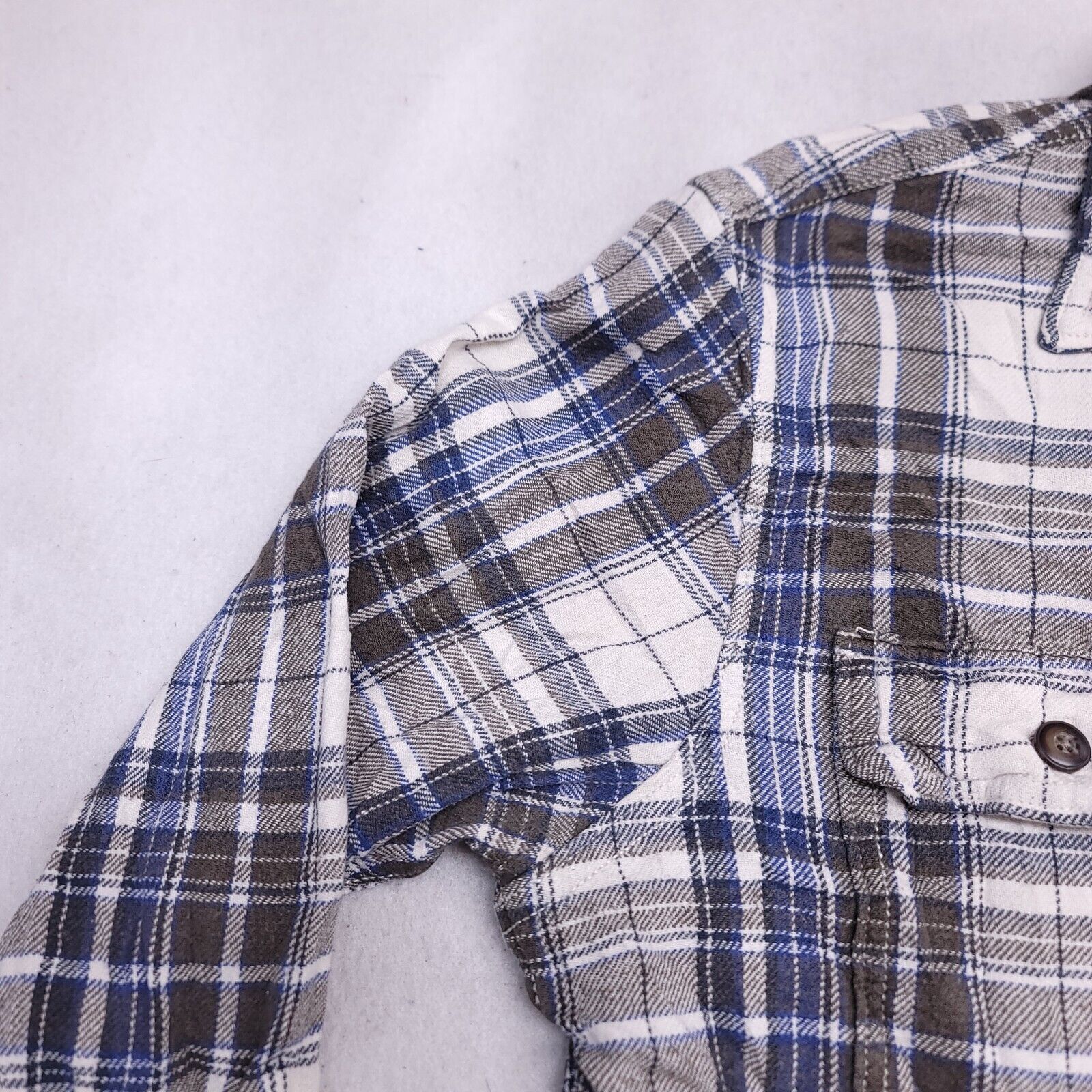 Sonoma Sonoma Madras Flannel Shirt Mens Size M Blue Brown White Size US M / EU 48-50 / 2 - 4 Thumbnail