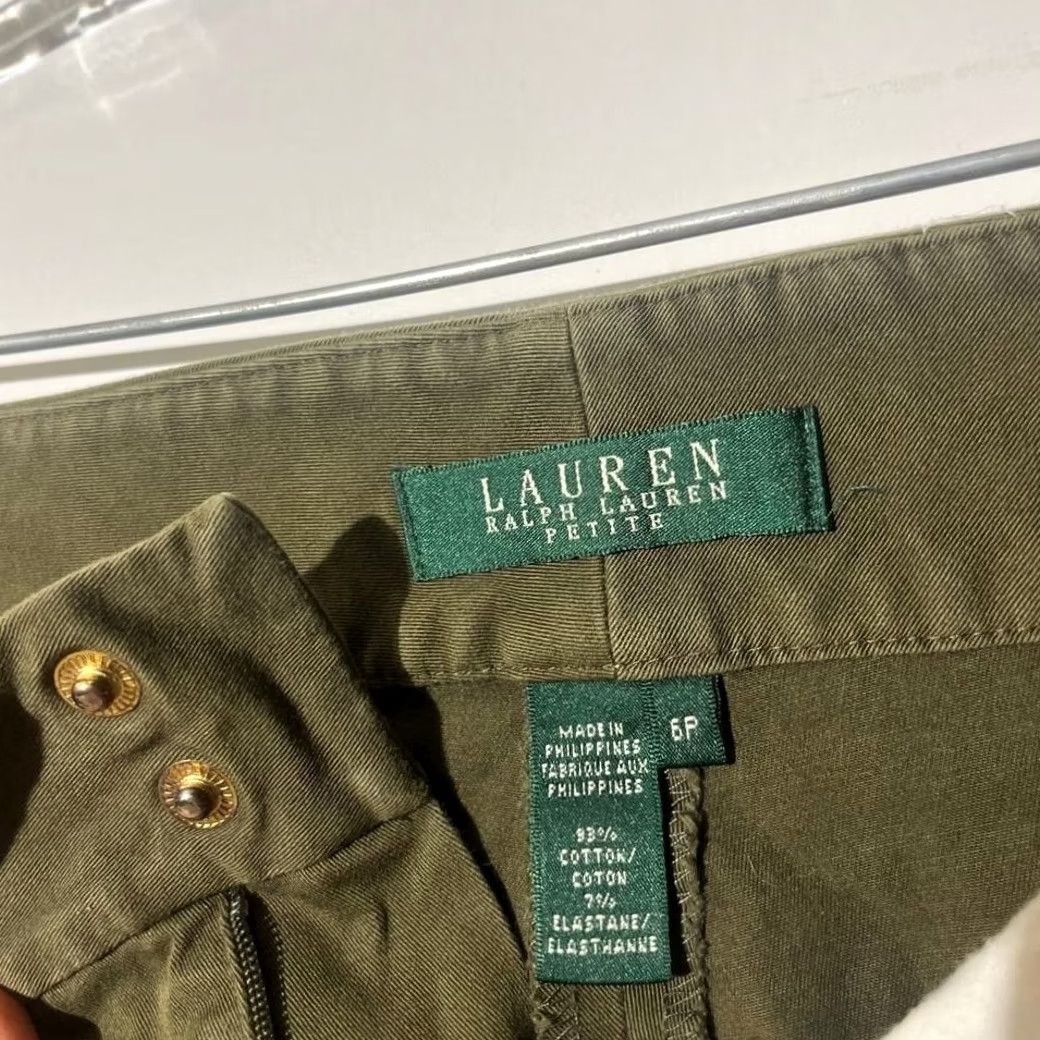 Ralph Lauren VINTAGE Lauren Ralph Lauren Slim Fit Zipper Pockets Olive Green Pants Women's Size 6P Size 28" / US 6 / IT 42 - 3 Thumbnail
