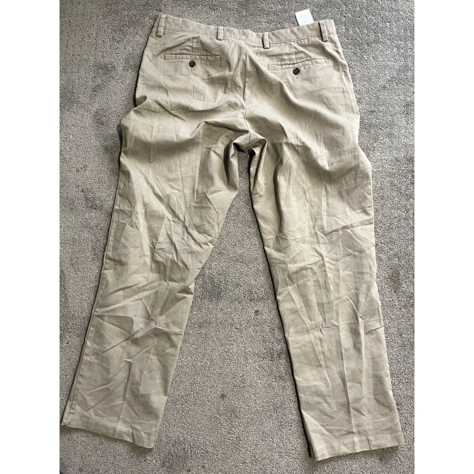 Dockers DOCKERS Classic Fit Pleated Dress Pants 38x34 Beige Solid Tan Size US 38 / EU 54 - 3 Thumbnail