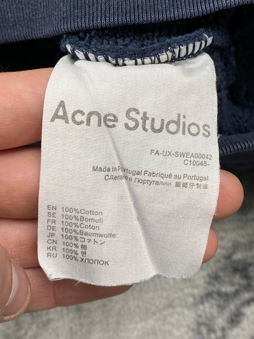 Acne Studios Acne Studios Fillmore Face Fleece Crew Sweatshirt Men Size US L / EU 52-54 / 3 - 10 Thumbnail