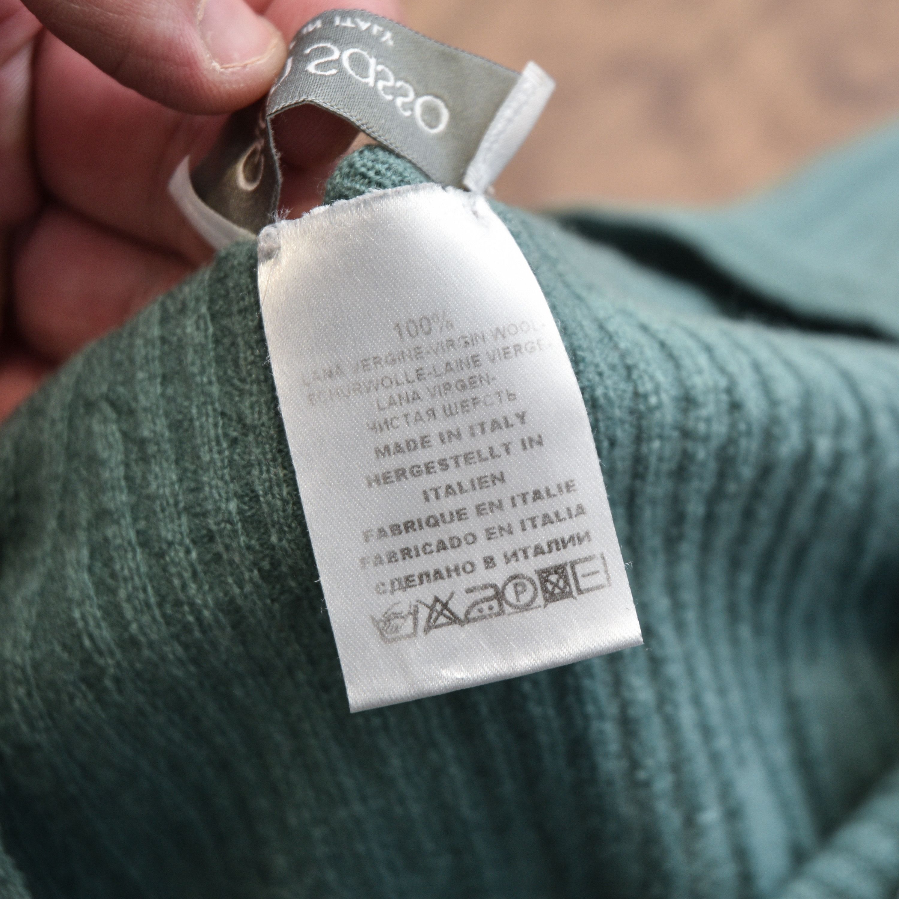 Gran Sasso Luxury Gran Sasso Green Virgin Wool Sweater Ribbed Knit Size M / US 6-8 / IT 42-44 - 10 Thumbnail