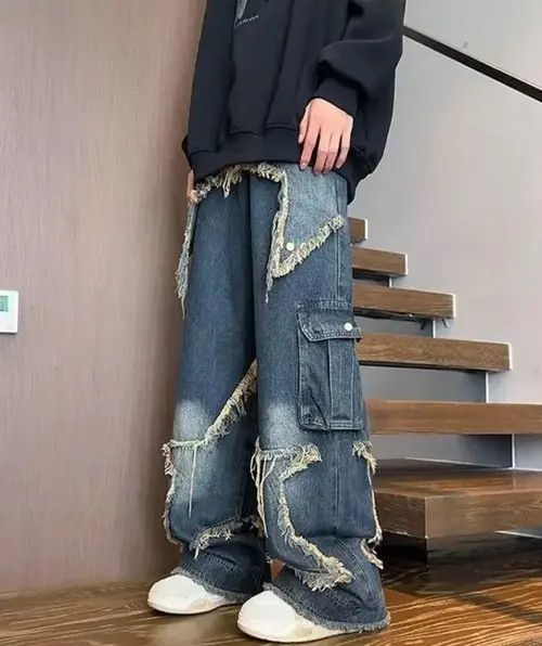 VIBE Star Embroidered Jeans Size US 34 / EU 50 - 3 Thumbnail