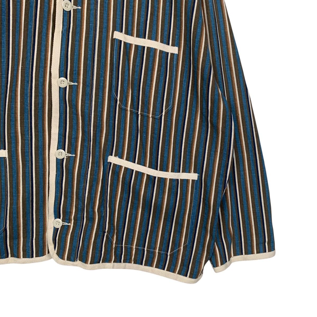 Vintage ☀️Nice design Army Twill stripe sanforized button jacket Size US L / EU 52-54 / 3 - 6 Thumbnail