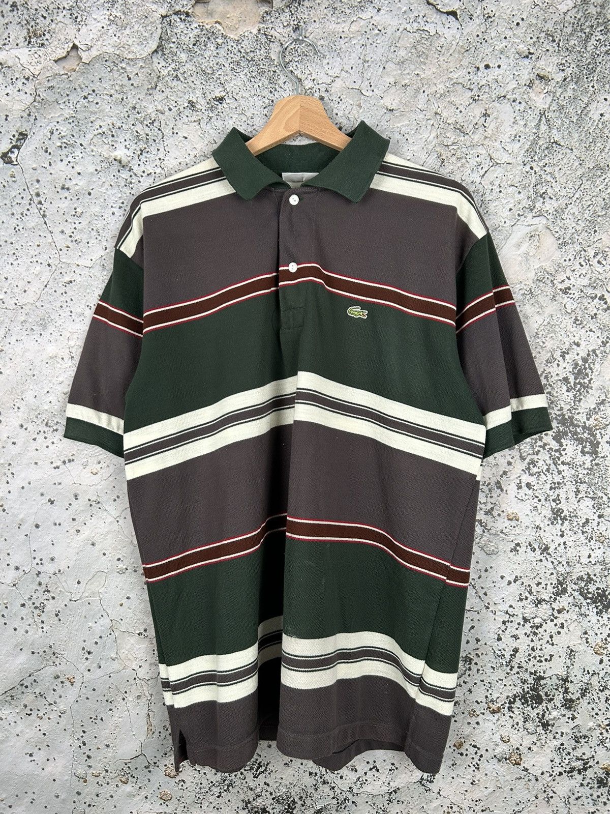 Lacoste Vintage Lacoste Chemise Made in France Striped Polo Shirt Size US L / EU 52-54 / 3 - 1 Thumbnail