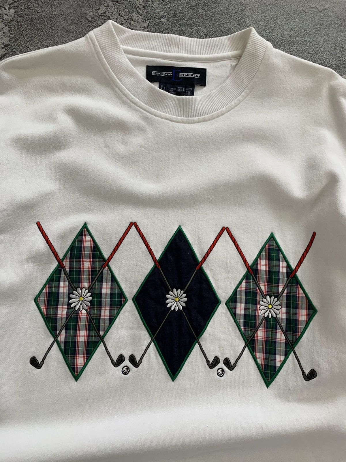 Escada Sport × Vintage VTG Escada Sport Golf White Sweatshirt Men’s Size XL Size US XL / EU 56 / 4 - 8 Thumbnail