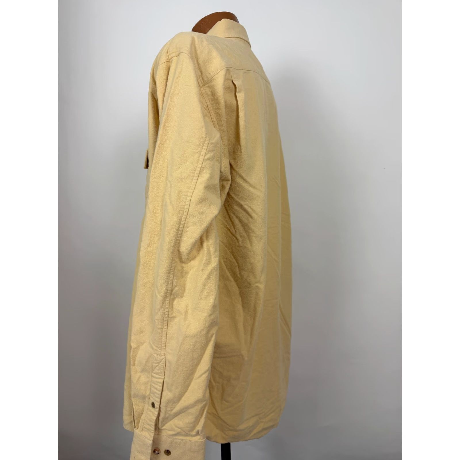 Lands' End VINTAGE Lands' End Chamois Flannel Shirt Mens XLT Tall Yellow Cotton Heavyweight Button-Up Regular Size US XL / EU 56 / 4 - 5 Thumbnail