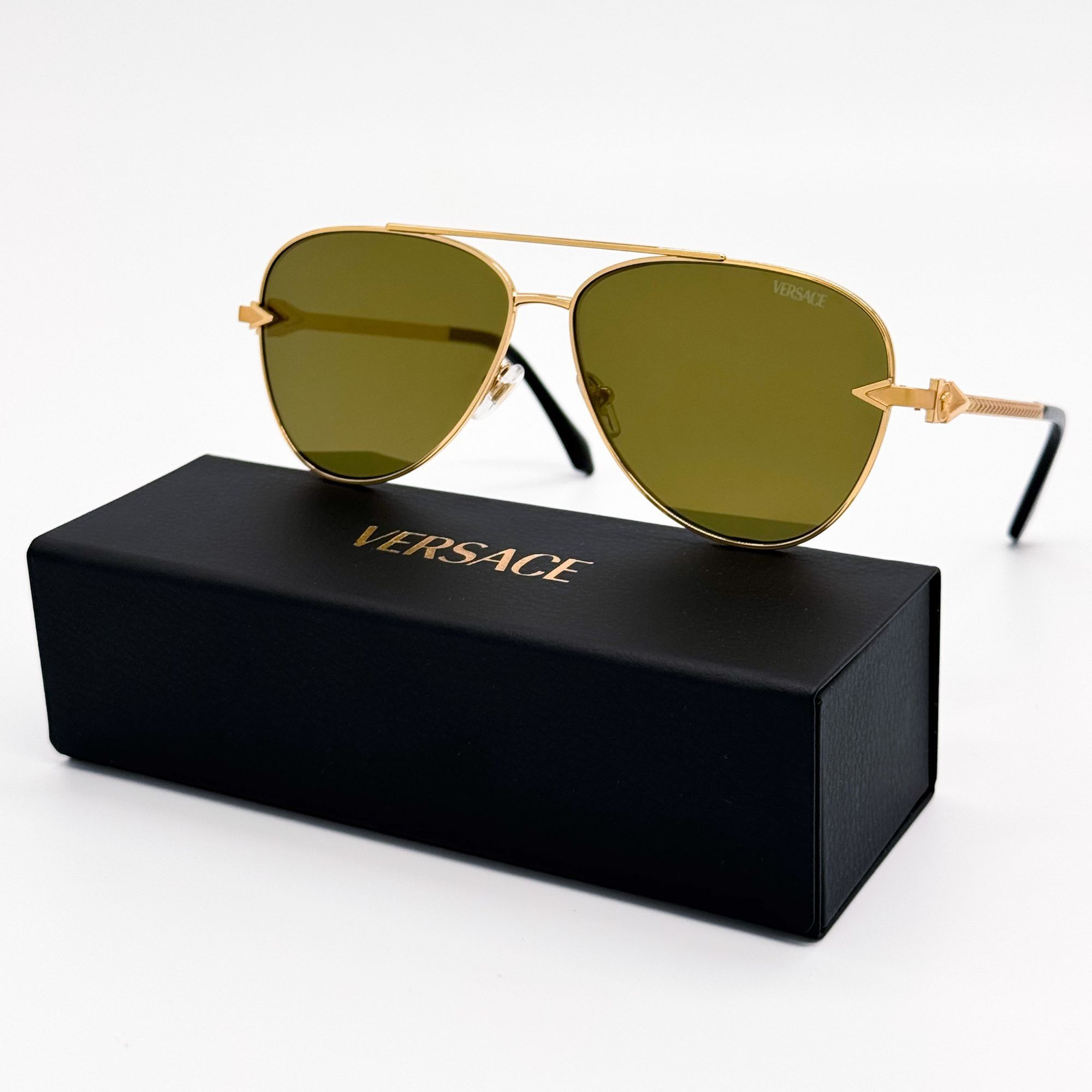 Versace NEW VE2283 1002/7I GOLD AVIATOR SUNGLASSES VERSACE VE2283 10 Size ONE SIZE - 1 Thumbnail