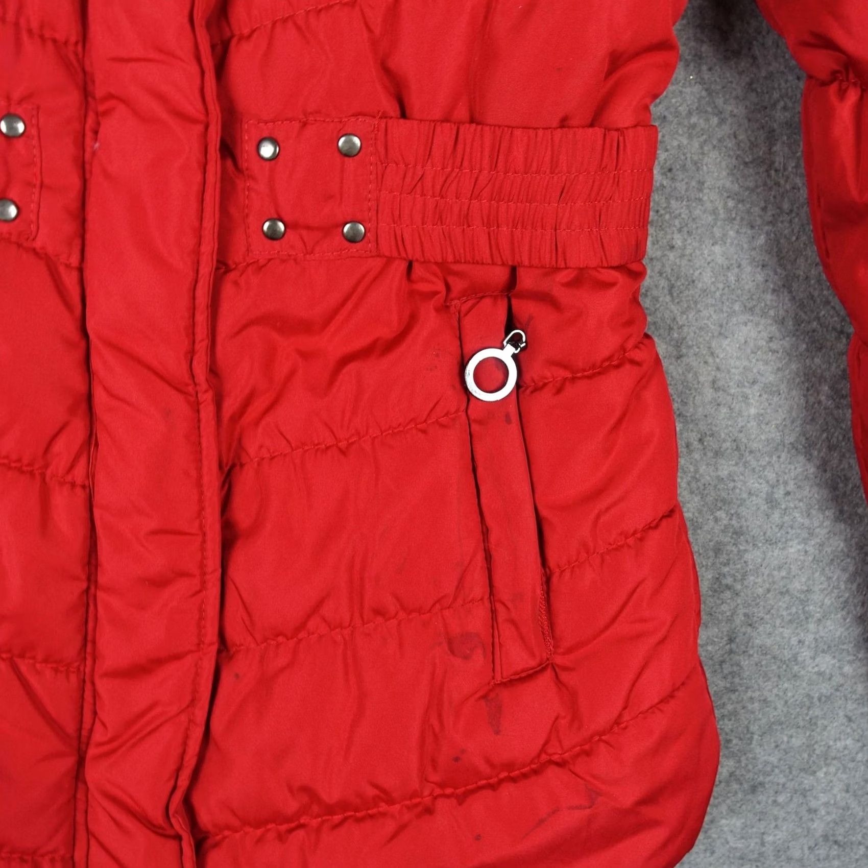 Vintage VINTAGE Dollhouse Coat Womens XS Red Faux Fur Hooded Quilted Puffer Jacket Y2K Size XS / US 0-2 / IT 36-38 - 5 Thumbnail