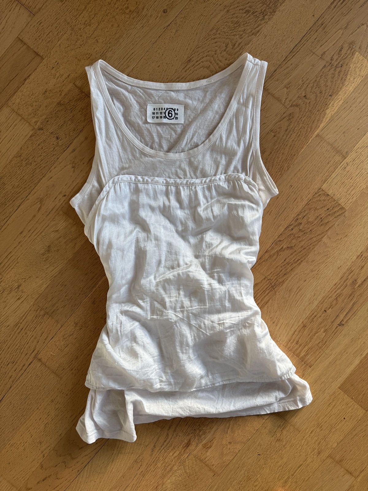 Maison Margiela Vintage Maison Margiela SS08 Ivory Silk & Tank Hybrid Top Size M / US 6-8 / IT 42-44 - 4 Thumbnail