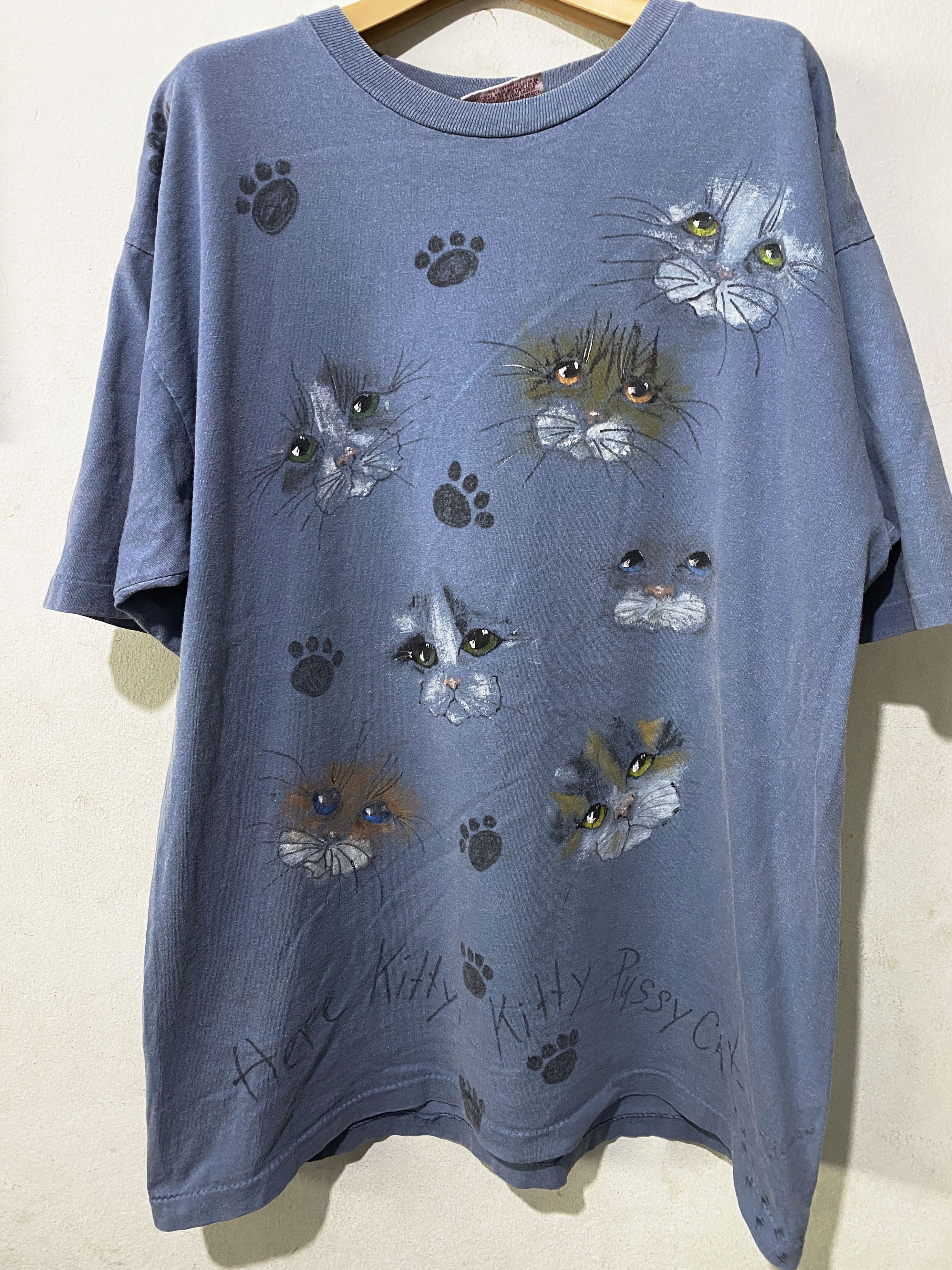 Vintage Vintage Cat Shirt Size US XL / EU 56 / 4 - 1 Thumbnail
