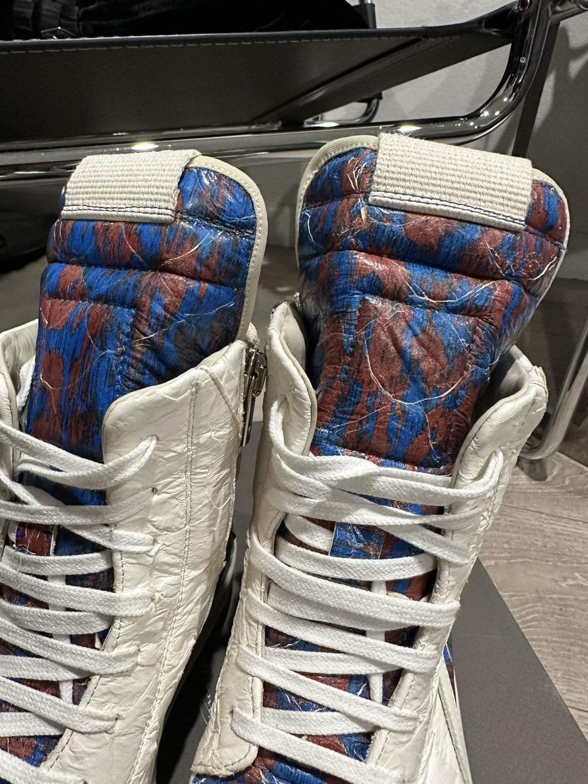 Rick Owens Grail Rust/Nublu Pirarucu Geobasket Sneakers 42 Size US 9.5 / EU 42-43 - 11 Thumbnail