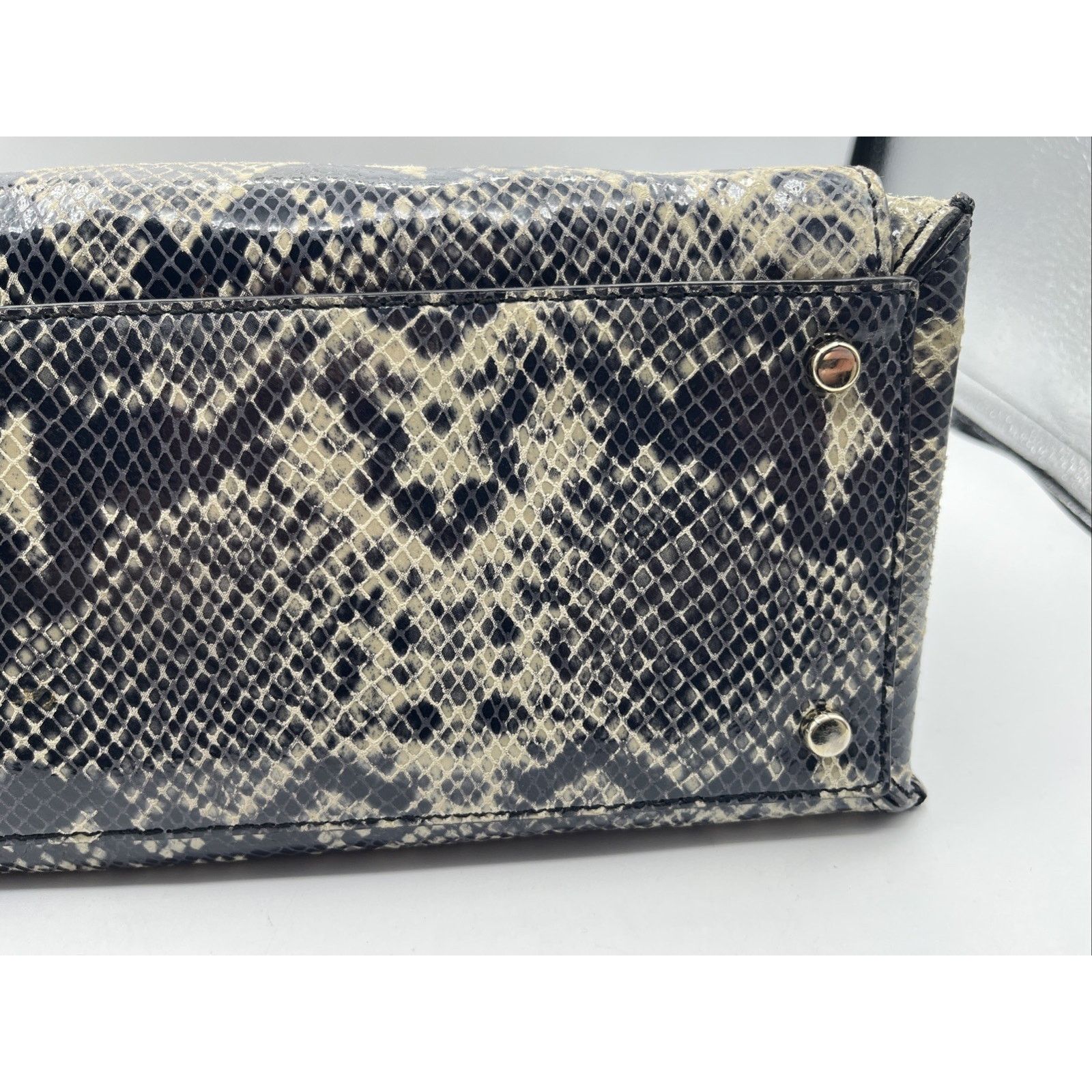 Kate Spade Kate Spade Grey Beige Snake Effect Leather South Kensington Size ONE SIZE - 12 Thumbnail