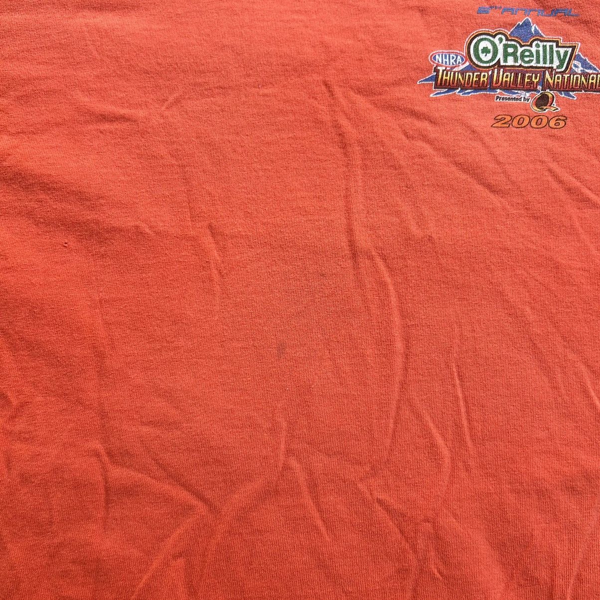 NASCAR × Vintage Vintage Sun Faded Orange NHRA Drag Racing Graphic T Shirt Size US XL / EU 56 / 4 - 6 Thumbnail