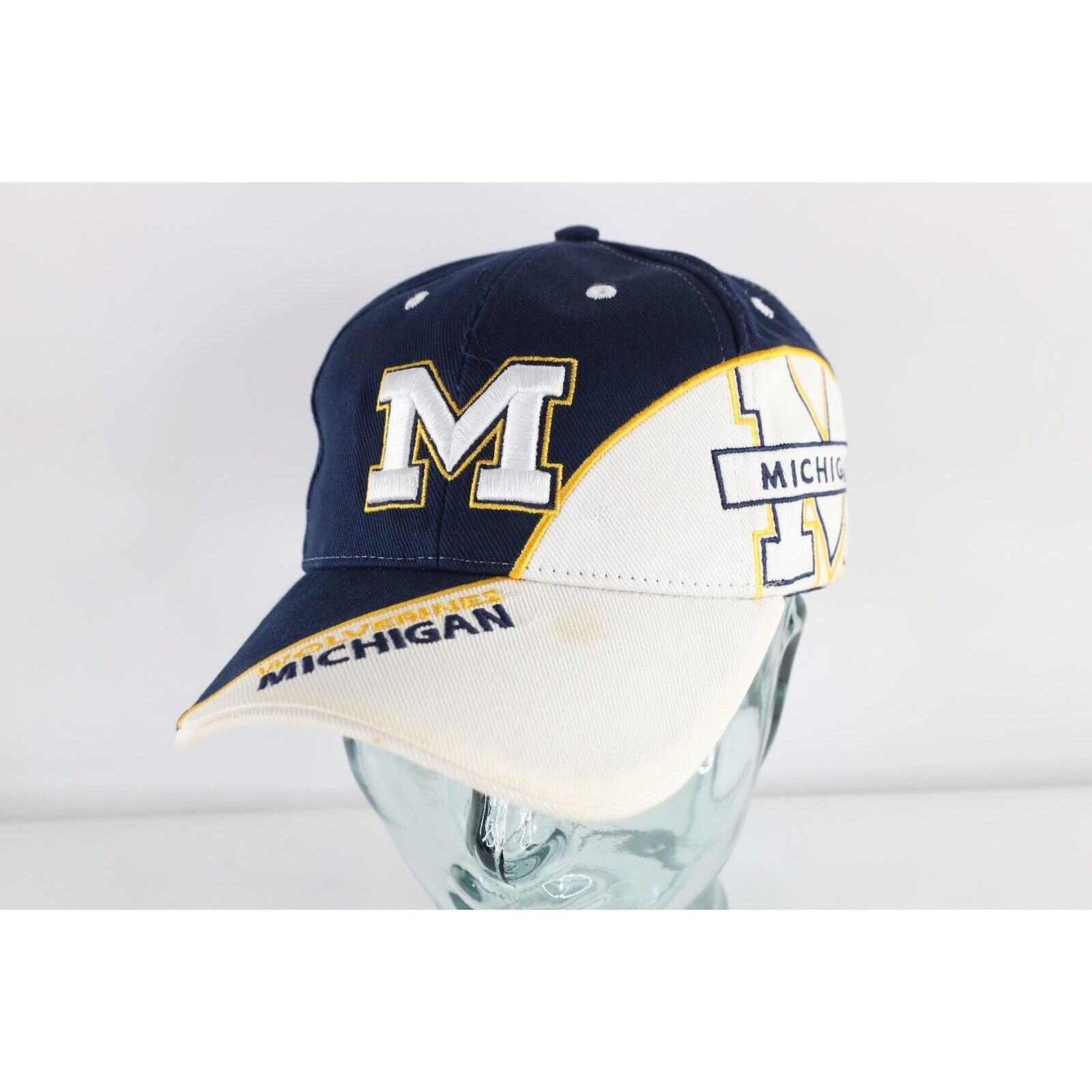 Vintage Vintage 90s Distressed Spell Out University of Michigan Hat Size ONE SIZE - 1 Thumbnail