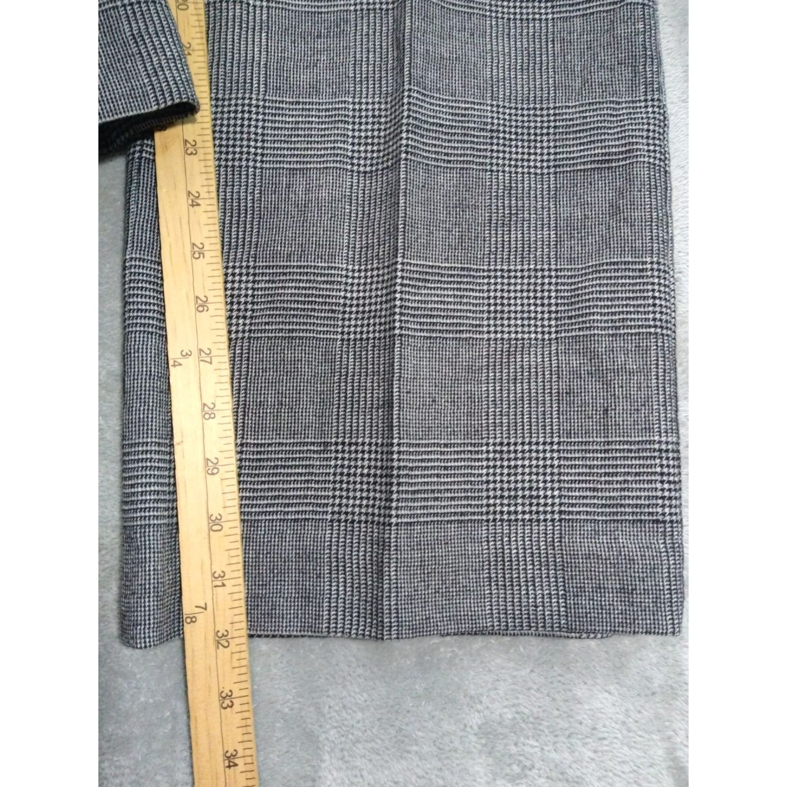 Talbots Talbots Pants Women’s 10 Black Gray Plaid Wide Leg High Rise Stretch Tweed Career Size 32" / US 10 / IT 46 - 5 Thumbnail