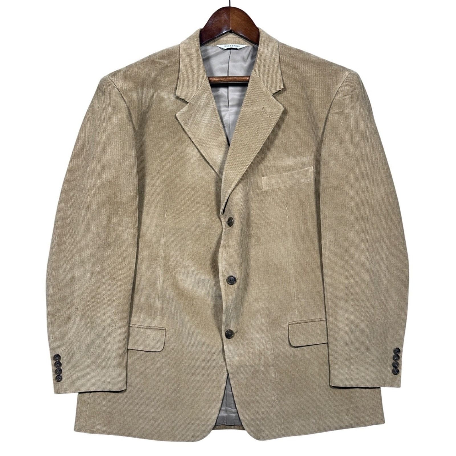 Linea Linea Uomo Corduroy Blazer Mens 48L Sport Coat Cotton Size 48L - 1 Thumbnail