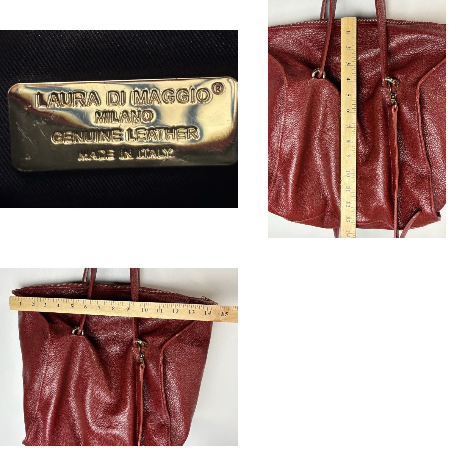 Vintage VINTAGE Laura Di Maggio Large Red Leather Crossbody Bag Purse Made in Italy Classic Women's Size ONE SIZE - 8 Thumbnail