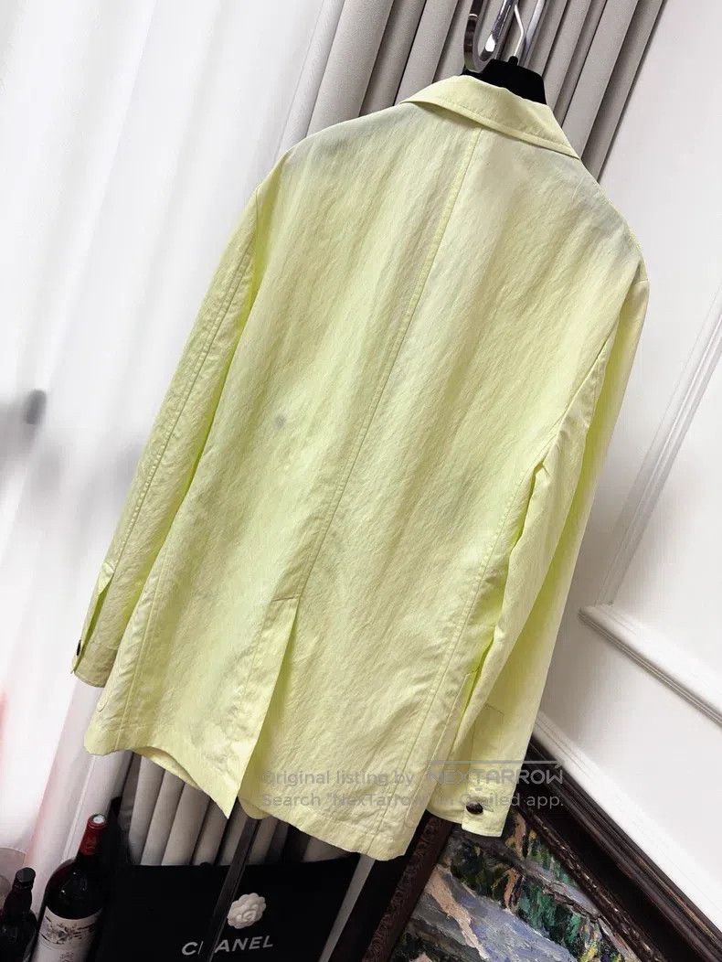 Hermes Hermes Light green apple green thin blazer top Size 50R - 2 Thumbnail
