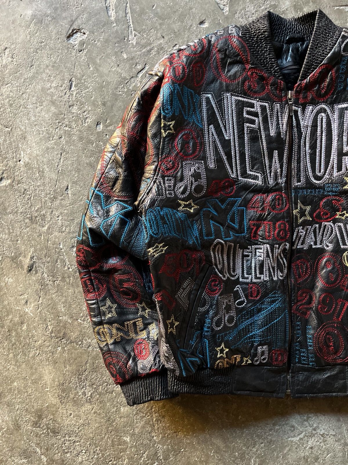 Other Vintage paradiso NYC leather bomber jacket Size L / US 10 / IT 46 - 3 Thumbnail