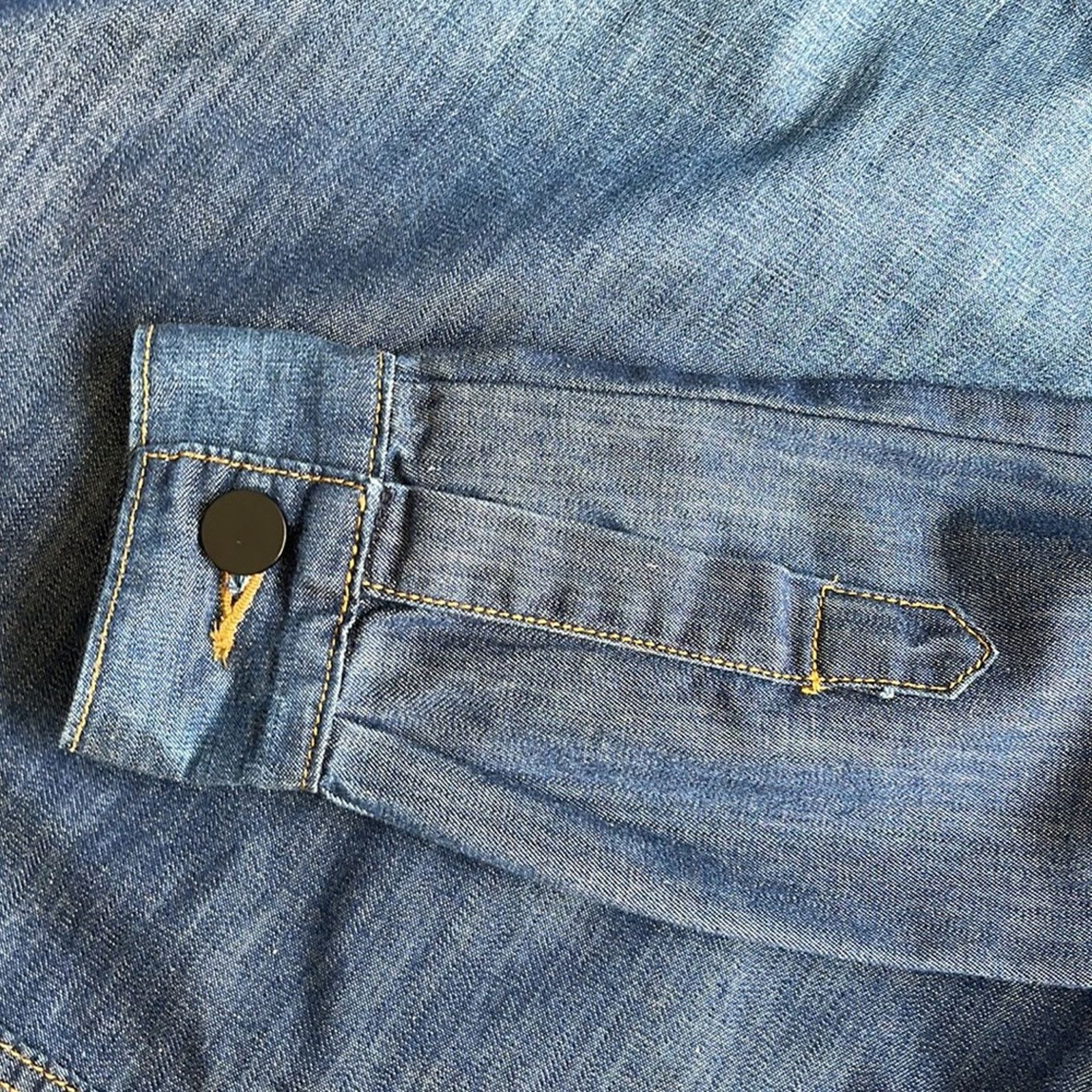 Frame FRAME Denim Le St. Tropez Earldom Denim Dress Size XS Size XS / US 0-2 / IT 36-38 - 9 Thumbnail