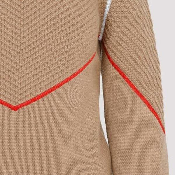 Bottega Veneta o1w1db10824 Wool Cashmere Overlock Jumper in Camel Size XL / US 12-14 / IT 48-50 - 4 Thumbnail