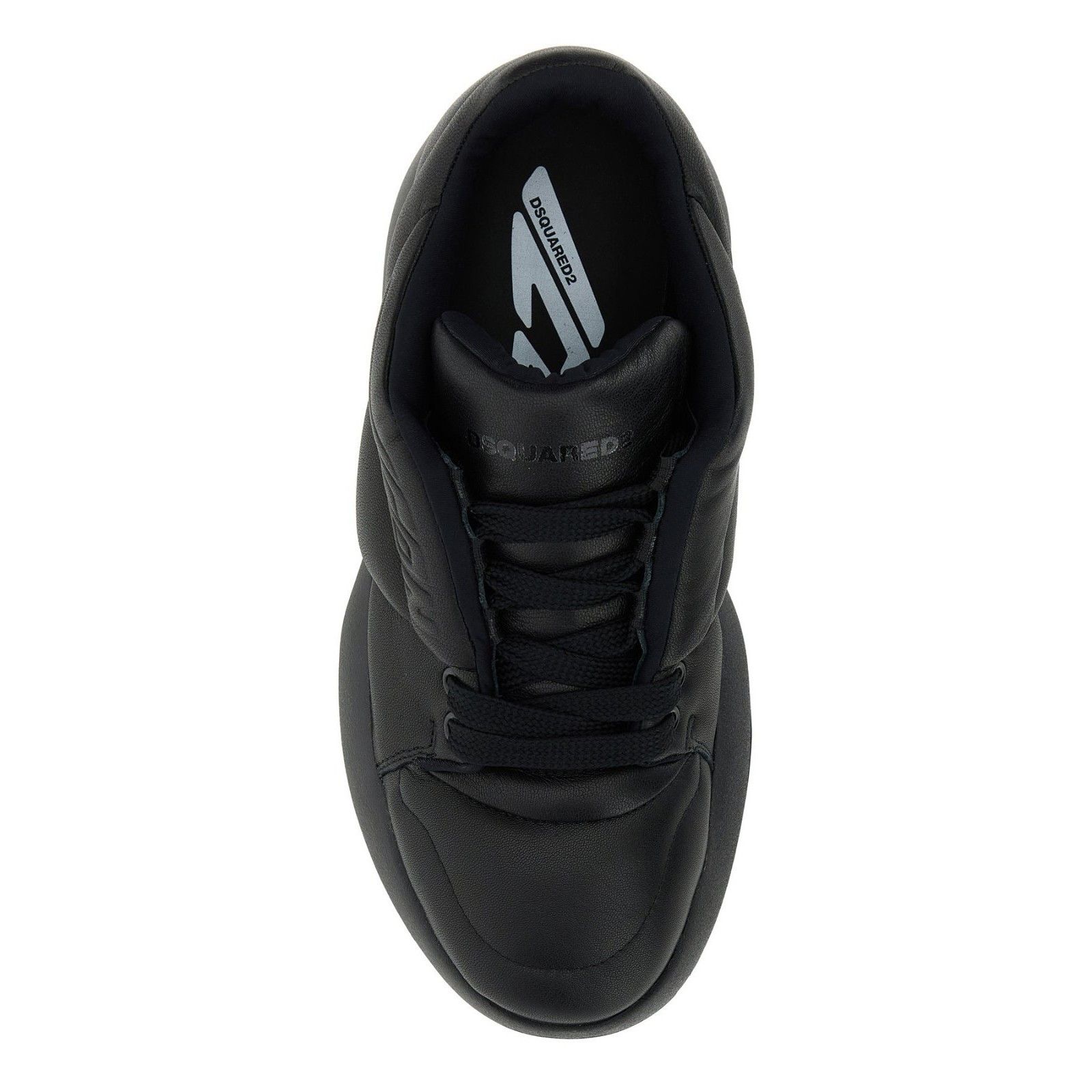 Dsquared2 DSQUARED2 Black Leather Puffer Sneakers New & Authentic (Eur Size US 8 / EU 41 - 4 Thumbnail