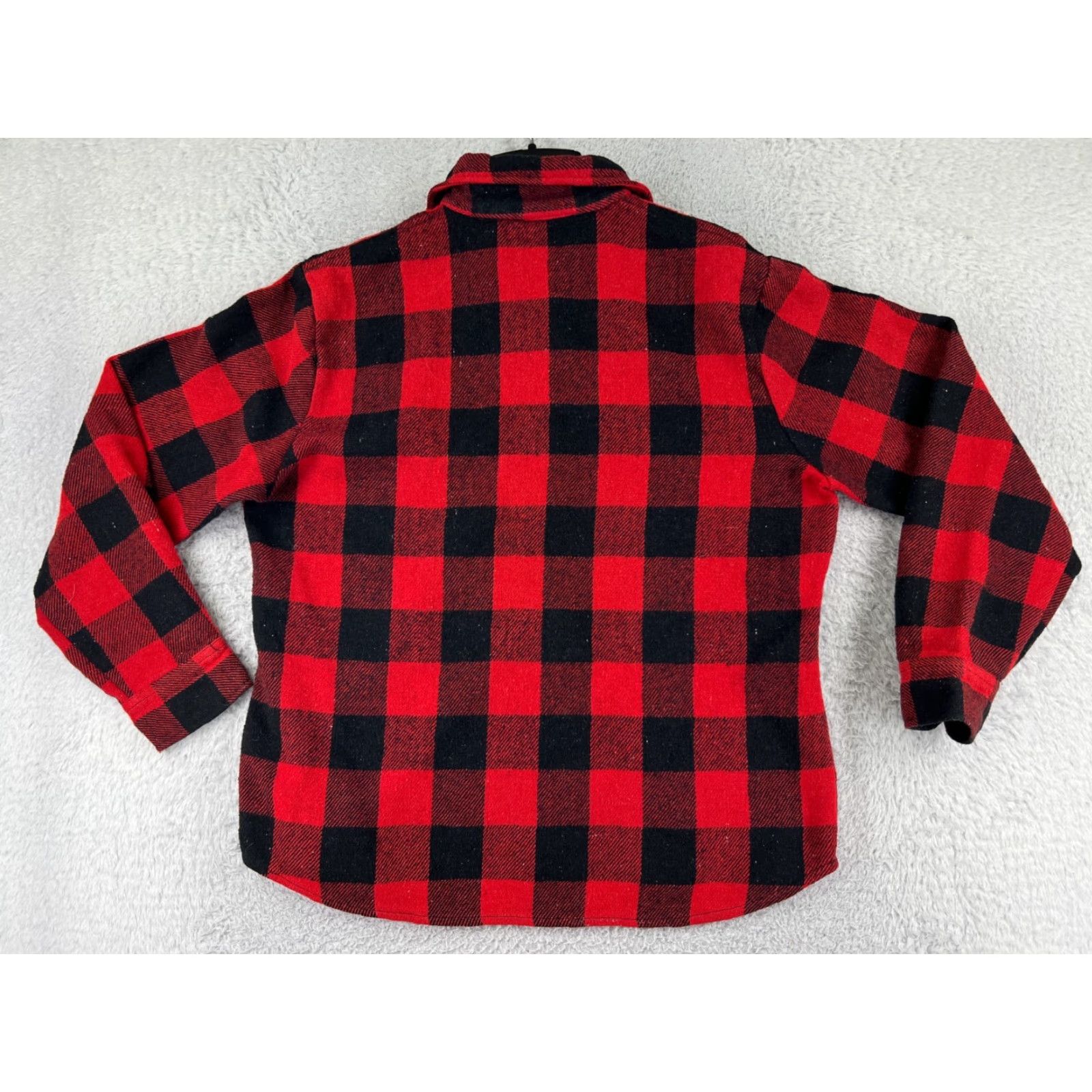 Vintage Ruggedwear Shirt Men Large Red Plaid Flannel Wool Blend Button-Up Pockets Vintage Size US L / EU 52-54 / 3 - 2 Thumbnail