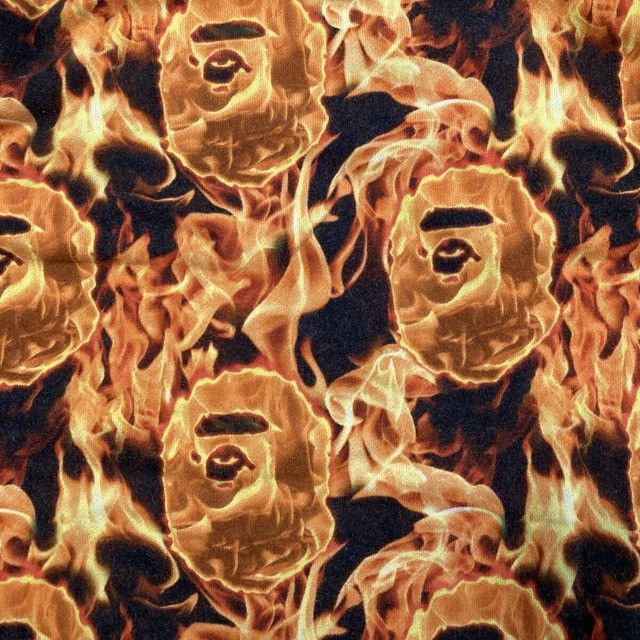 Bape BAPE FLAME Sweat Shirt a bathing ape Fire Size US M / EU 48-50 / 2 - 6 Thumbnail