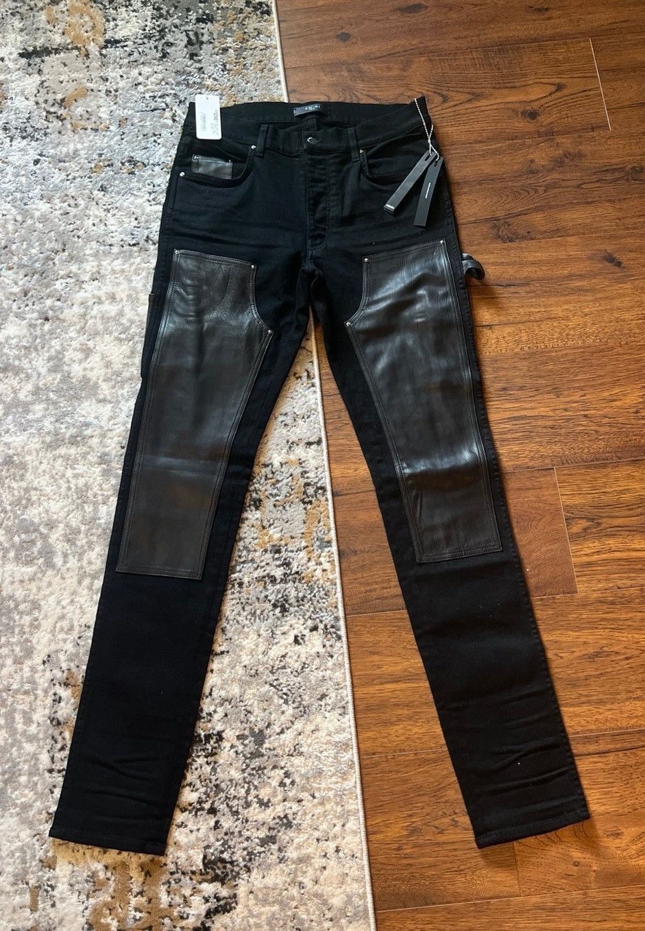 Amiri Amiri denim leather workman Pants | Grailed