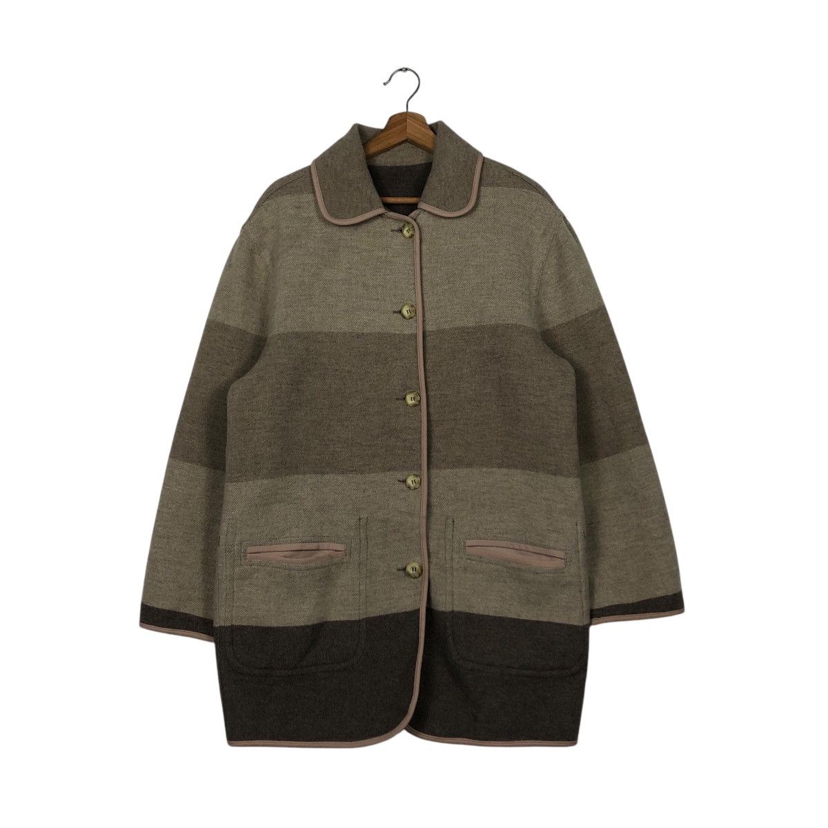 Vintage 📌Vintage Wool Chore Jacket Reversible Trussardi Jeans Size US XS / EU 42 / 0 - 3 Thumbnail
