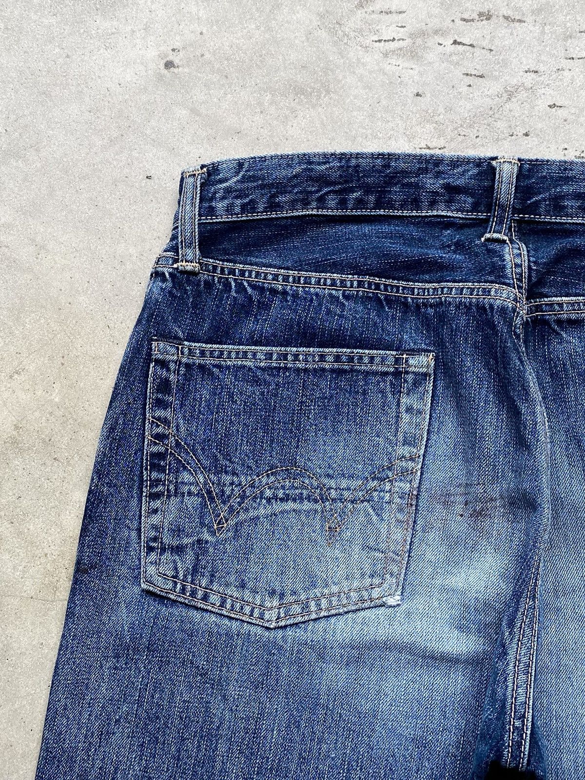 Edwin Thrashed Edwin 505 Red Line Selvedge Denim 🇯🇵 Size US 30 / EU 46 - 10 Thumbnail