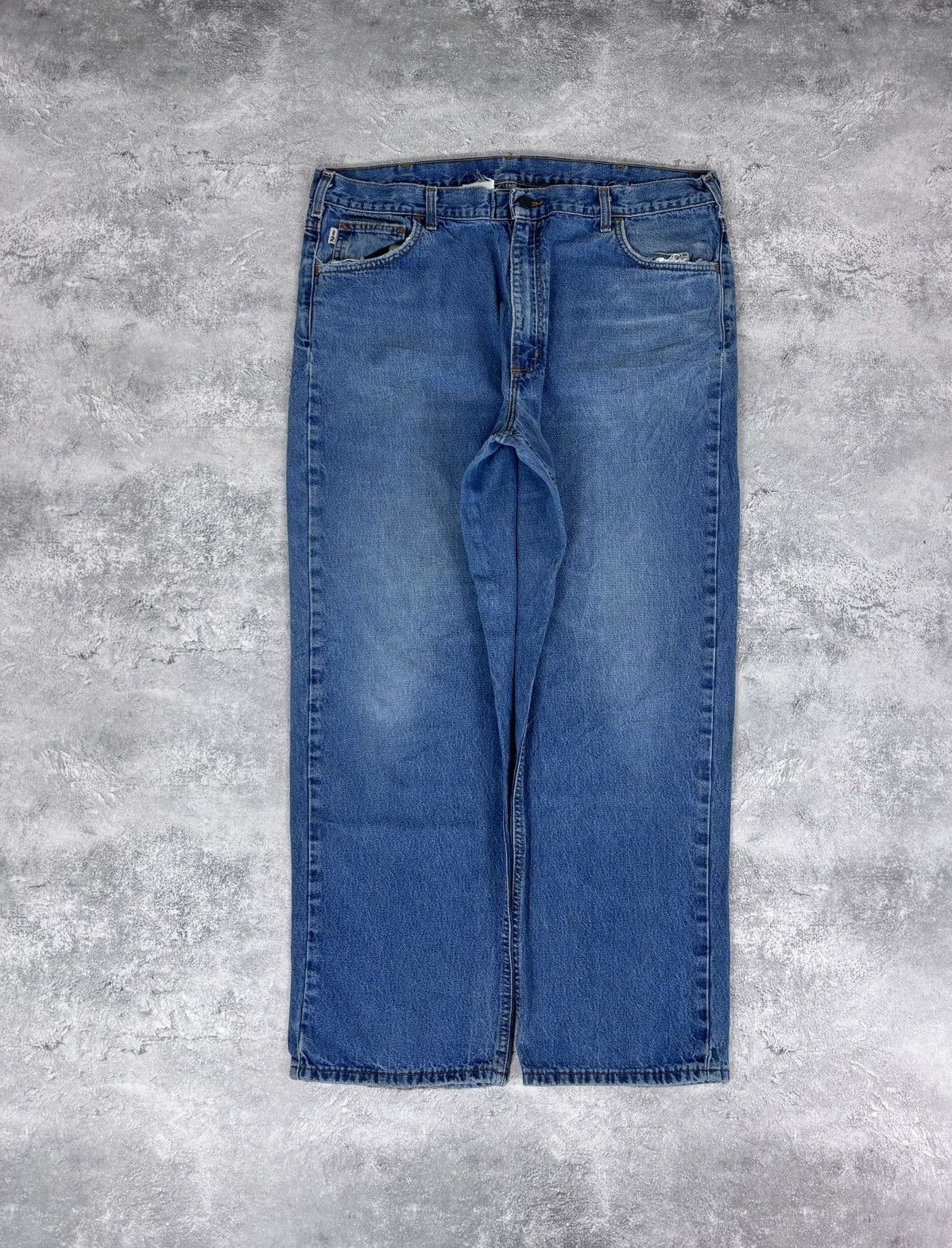 Carhartt Vintage Carhartt FR Flame Resistant Blue Baggy Denim Jeans Size US 42 / EU 58 - 2 Thumbnail