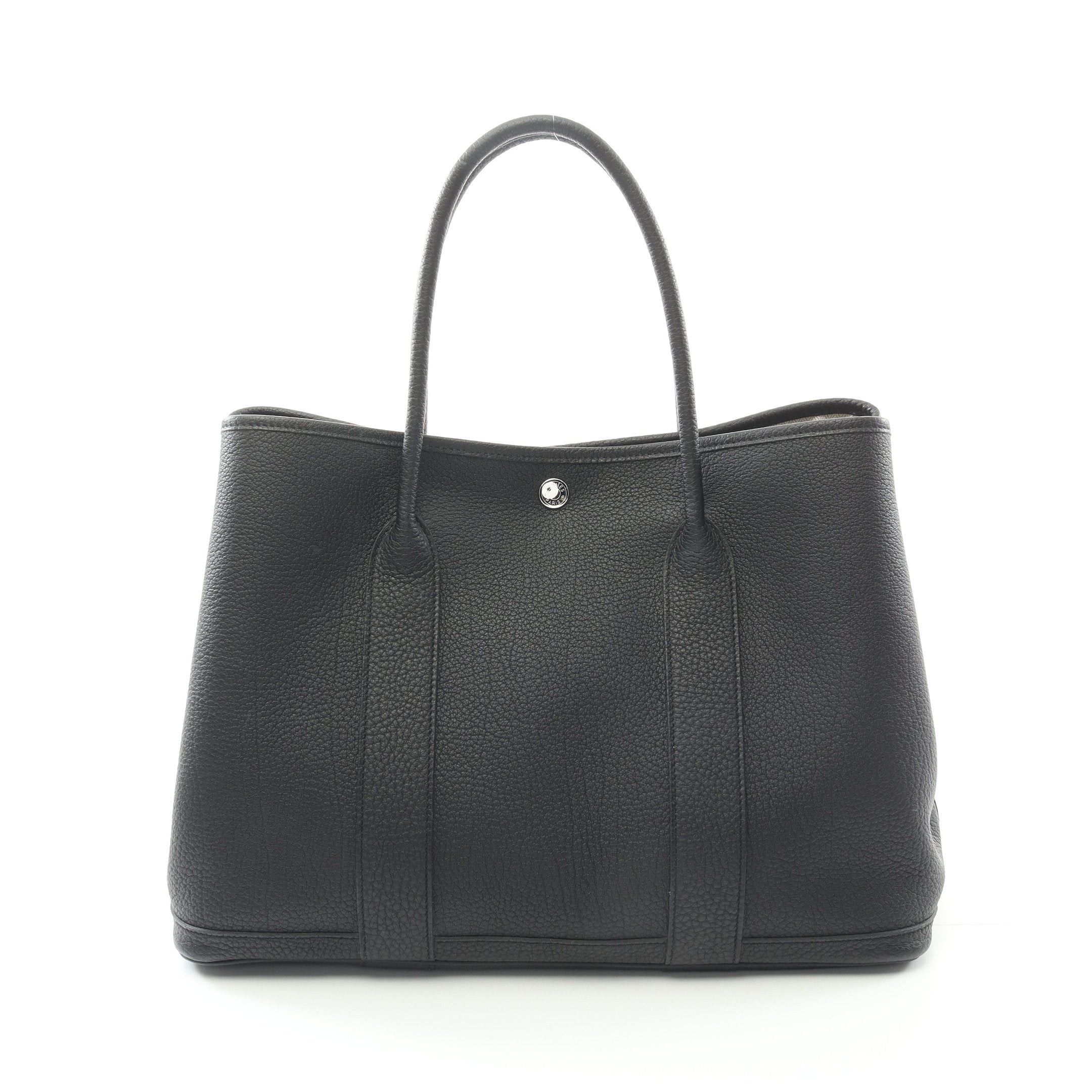Hermes Hermes Garden Party Pm Handbag Tote Bag Negonda Leather Black Silver Hardware Double Engraved Size ONE SIZE - 1 Thumbnail