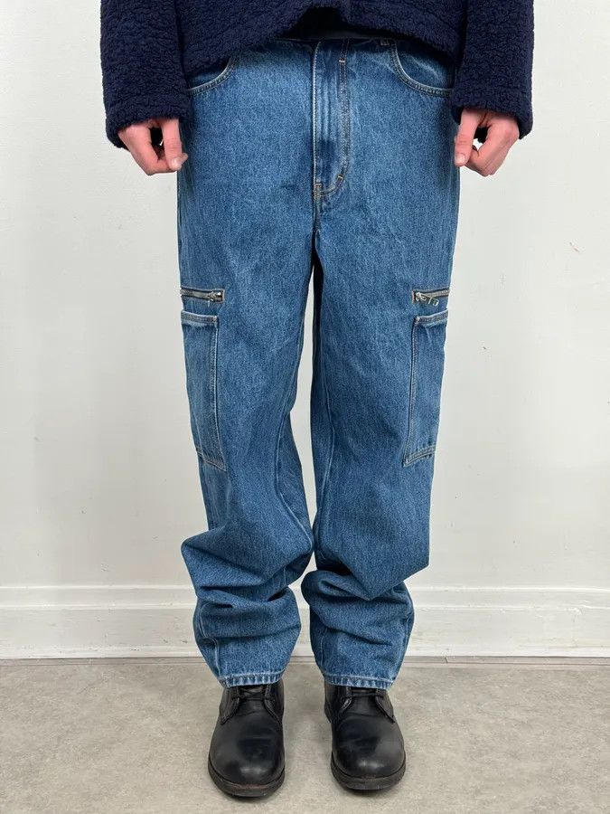 Givenchy AW2023 Givenchy Indigo Blue Cargo Denim Jeans By Matthew Williams Size US 32 / EU 48 - 2 Thumbnail