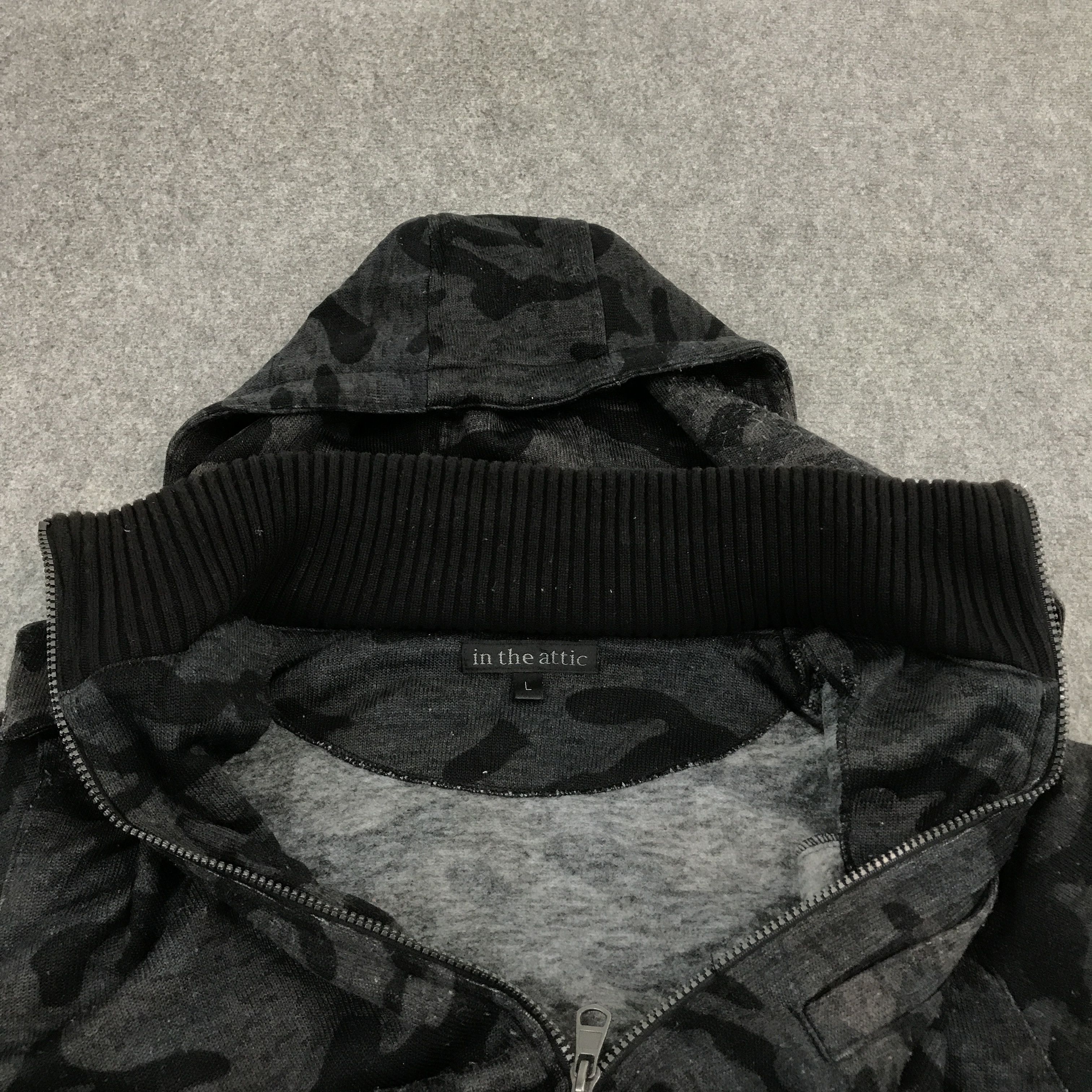 In The Attic × Japanese Brand IN THE ATTIC CAMO DESIGN HOODIE JACKET Size US L / EU 52-54 / 3 - 7 Thumbnail