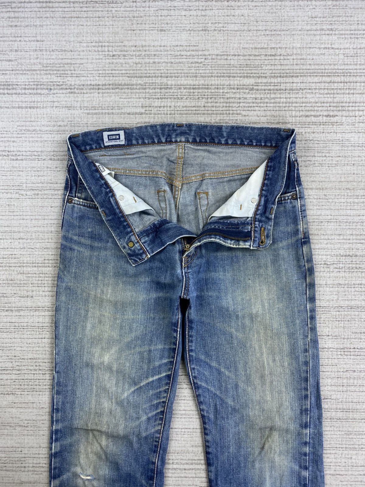 Edwin × Japanese Brand × Vintage Vintage Edwin 403 Japan Distressed Denim Jeans Size US 32 / EU 48 - 9 Thumbnail