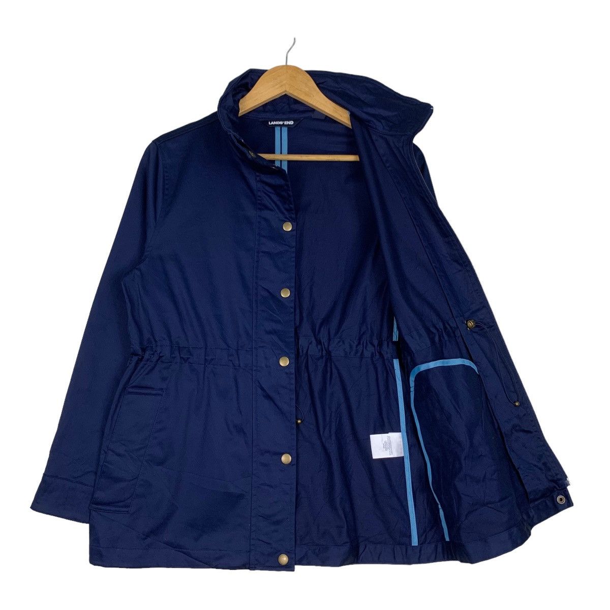 Lands' End LANDS’ END Blue Belted Casual Jacket #0975-C43 Size M / US 6-8 / IT 42-44 - 9 Thumbnail