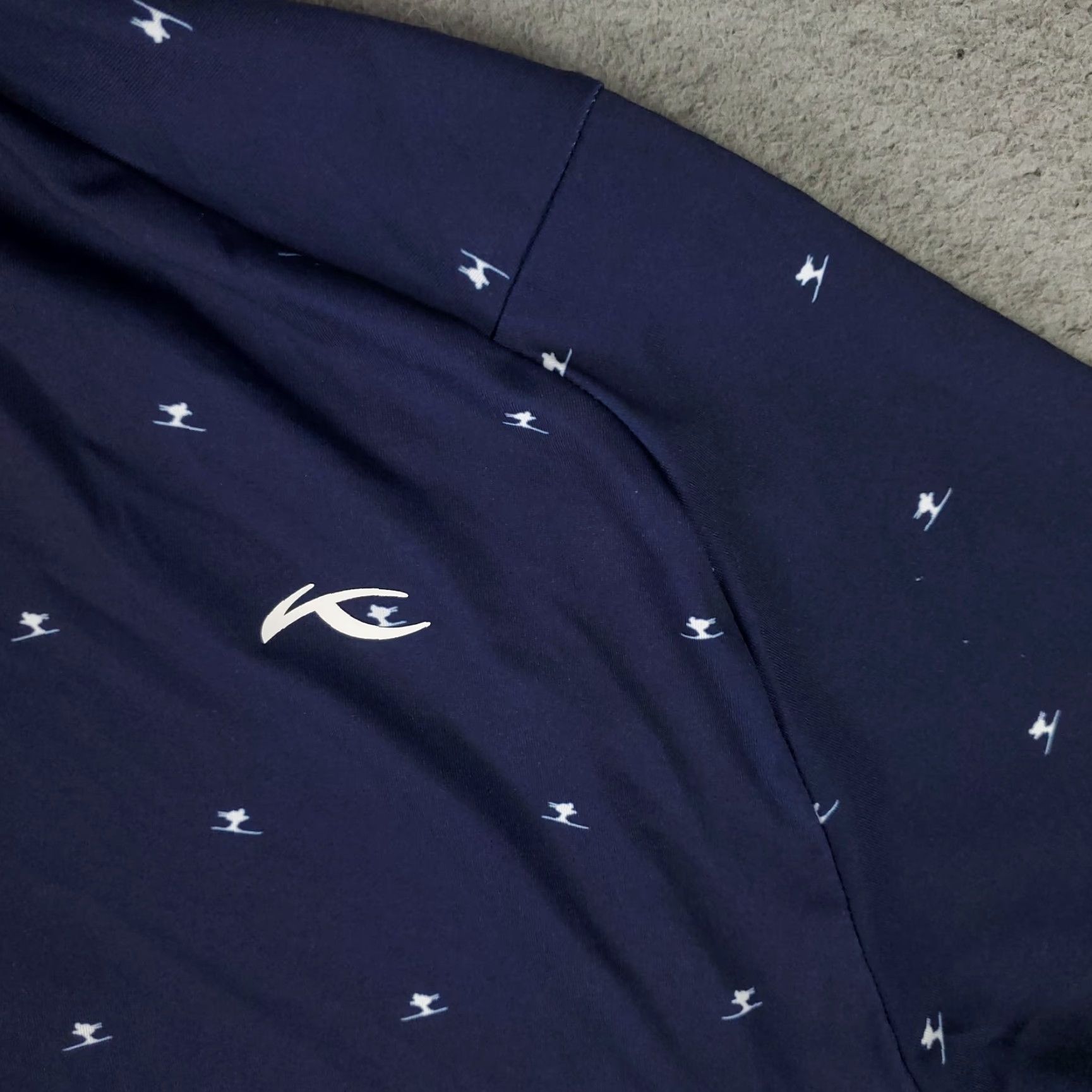 KJUS KJUS Polo Shirt Mens Size Medium 50 Navy Blue Ski Graphic Golf Short Sleeve Size US M / EU 48-50 / 2 - 4 Thumbnail