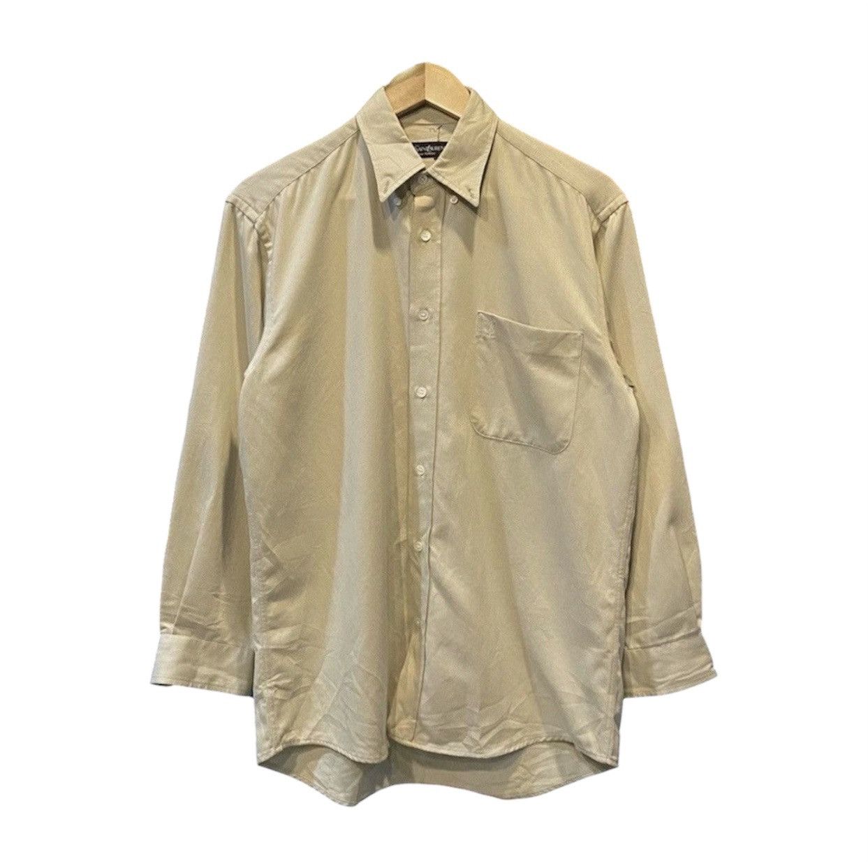 Yves Saint Laurent Vintage Yves Saint Laurent Beige Button Up Shirt Archive YSL Size US L / EU 52-54 / 3 - 1 Thumbnail