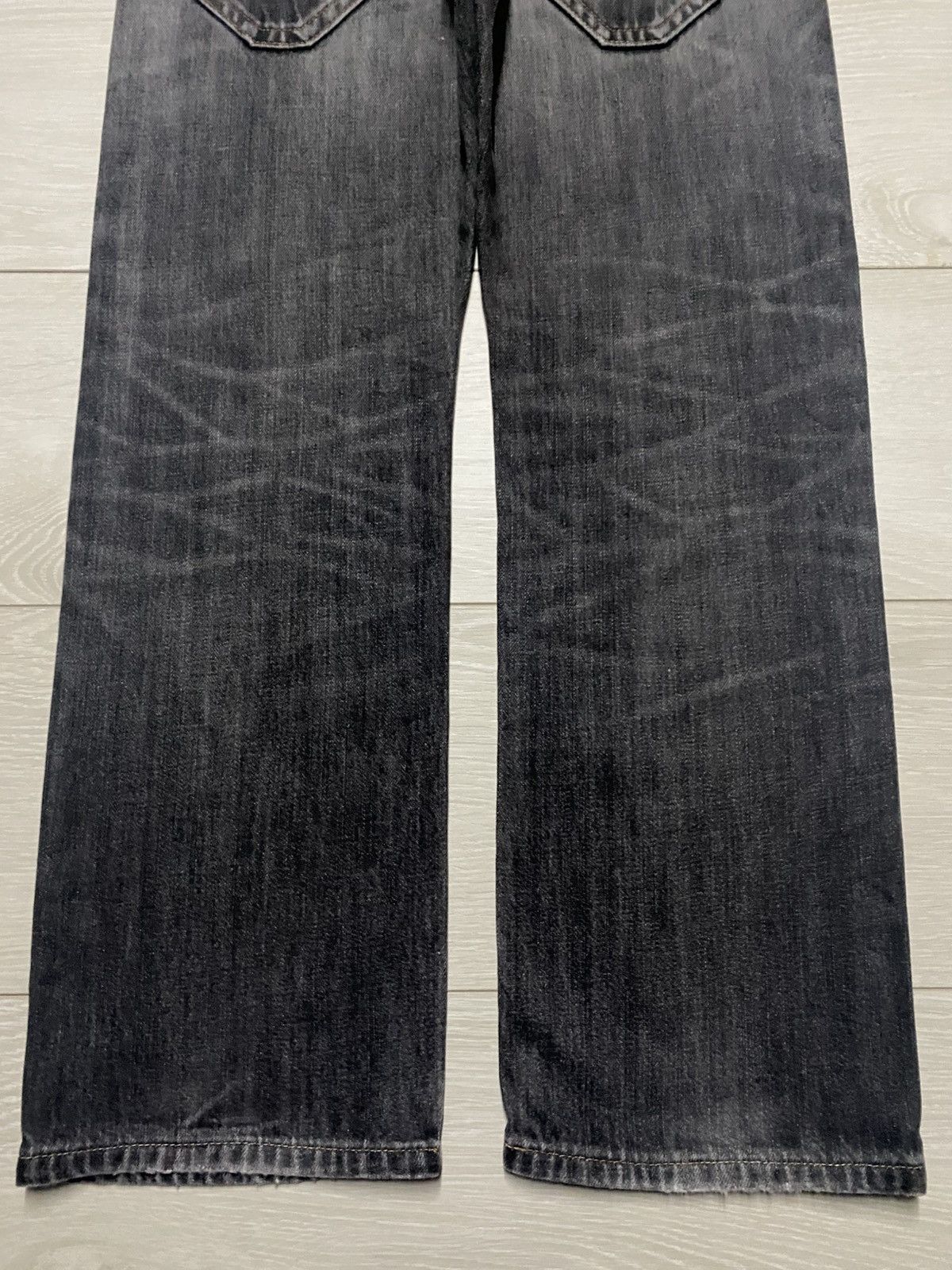 Edwin Japanese Edwin Xv Black Denim Buckle Back Loose Jeans Size US 30 / EU 46 - 6 Thumbnail