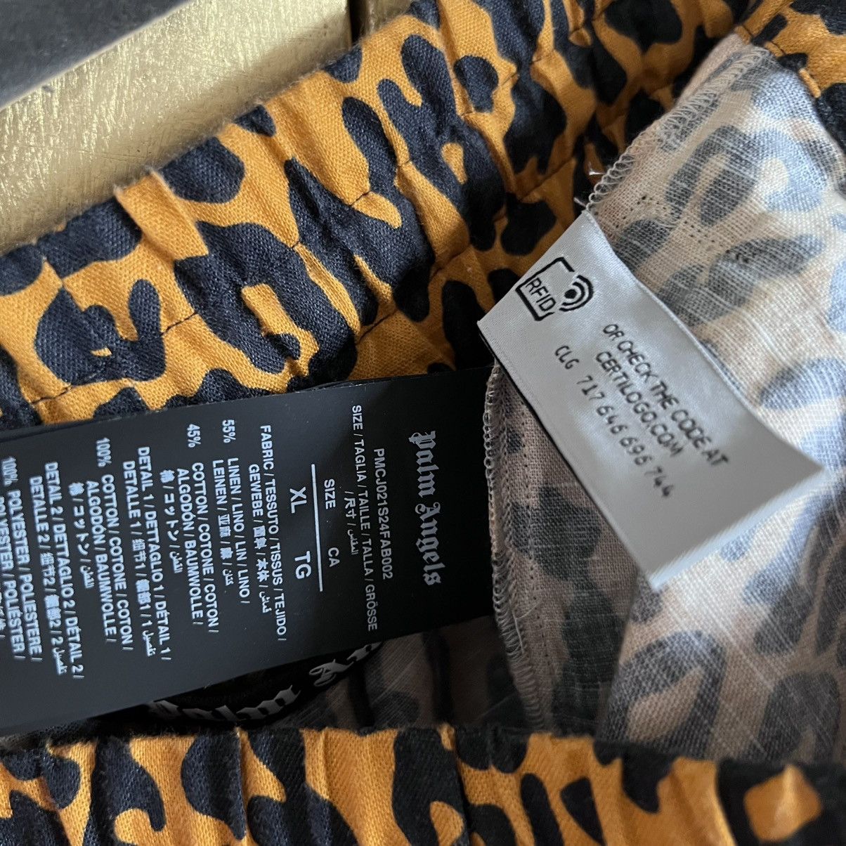 Palm Angels Palm Angels Cheetah Linen Pants Size US 36 / EU 52 - 5 Thumbnail