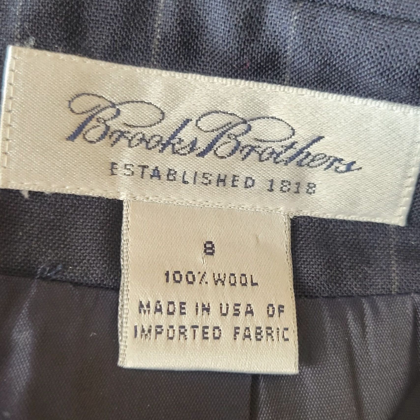 Brooks Brothers Brooks Brothers Womens Blazer Jacket One-Button Striped Black Size 8 Wool Casual Formal Suiting Jacket Womens Blazer Mens? Size M / US 6-8 / IT 42-44 - 8 Thumbnail