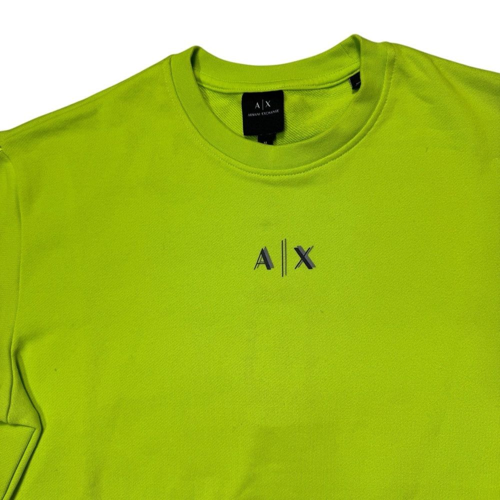 Armani Exchange NWT New ARMANI EXCHANGE Logo Stripes Neon Yellow Sweatshirt Size US M / EU 48-50 / 2 - 4 Thumbnail