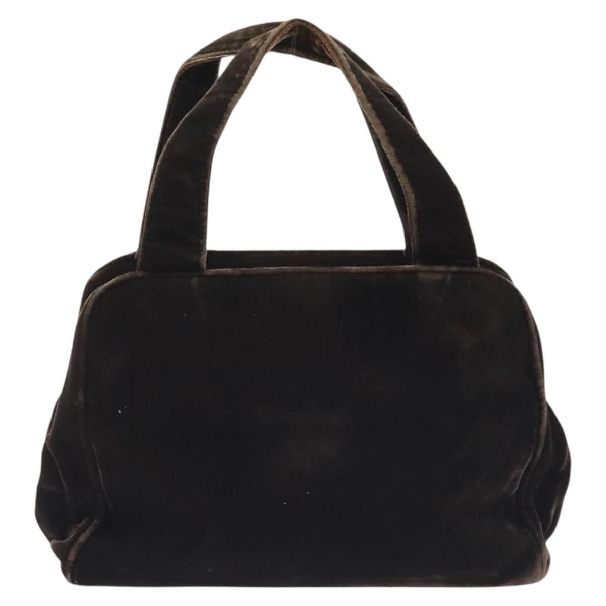 Prada PRADA Hand Bag Velor Brown Size ONE SIZE - 3 Thumbnail