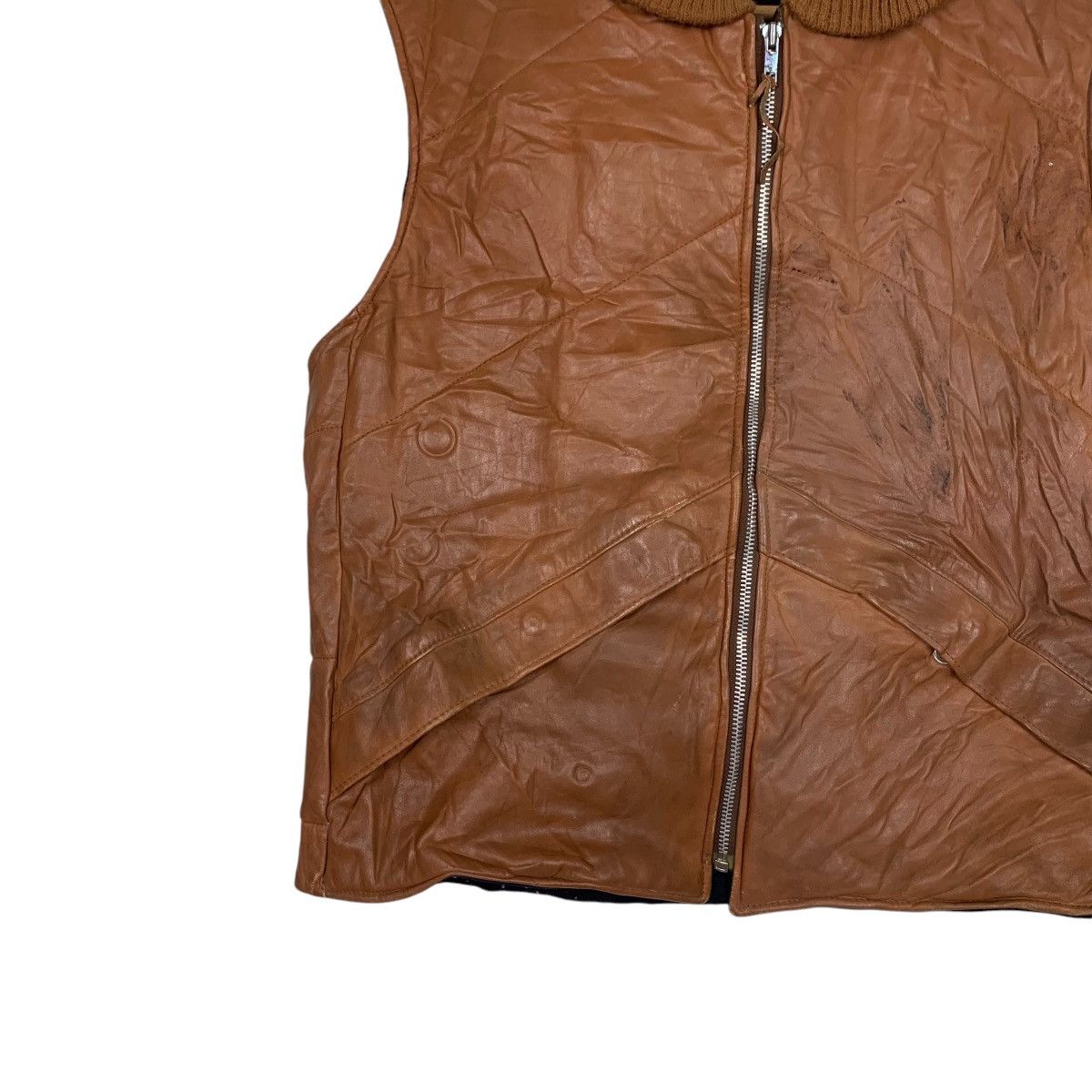 Leather 90’s CRESCO Outerwear Brown Leather Vest #2152-C95 Size US M / EU 48-50 / 2 - 3 Thumbnail